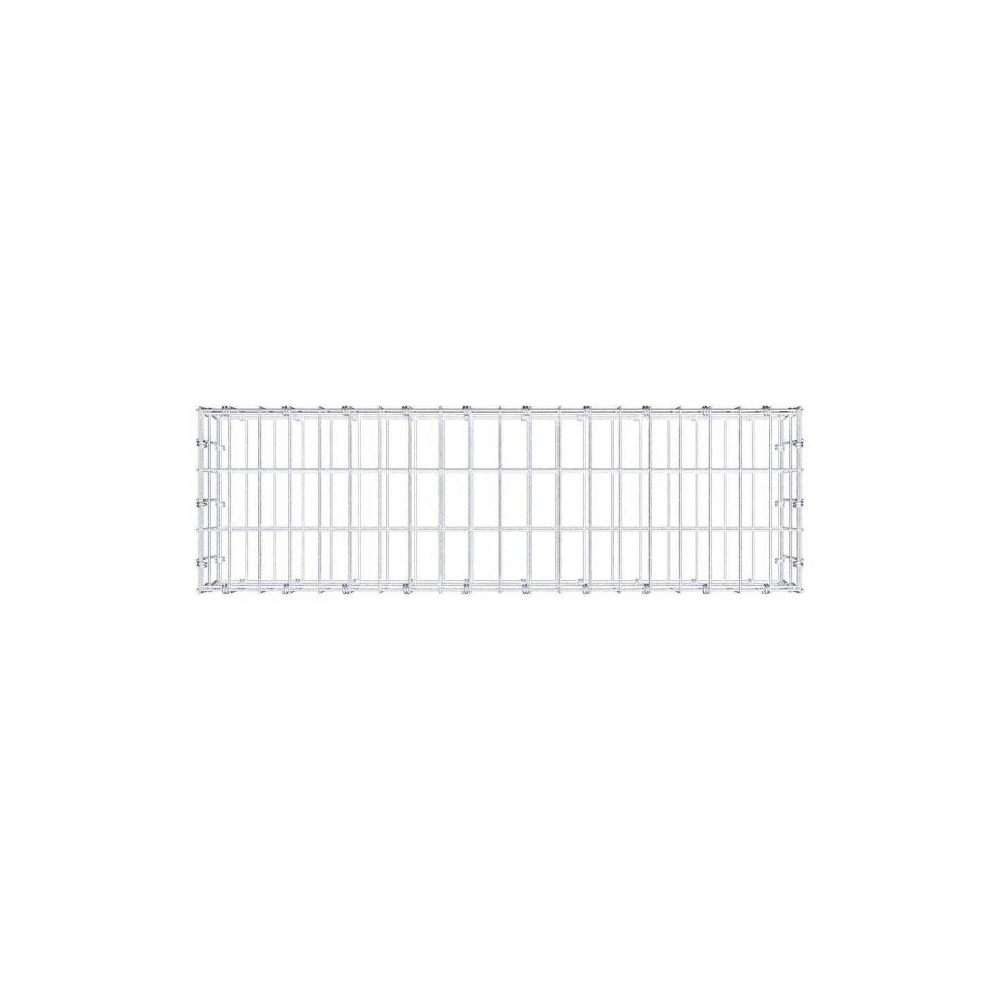 Gabião 100 cm x 20 cm x 30 cm (C x A x P), malhagem 5 x 10 cm, anel espiral