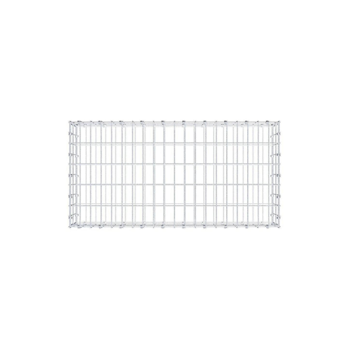 Gabione 100 cm x 20 cm x 50 cm (L x H x T), Maschenweite 5 x 10 cm, Spiralring