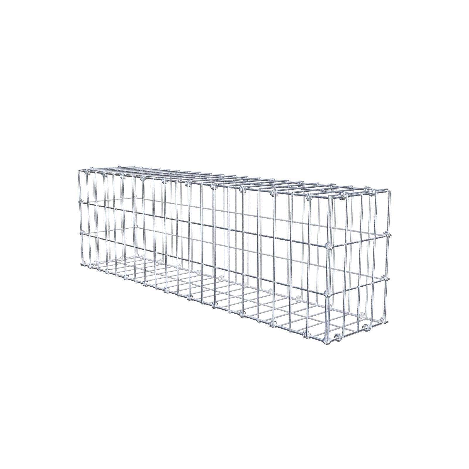 Gabião 100 cm x 30 cm x 20 cm (C x A x P), malhagem 5 x 10 cm, anel espiral