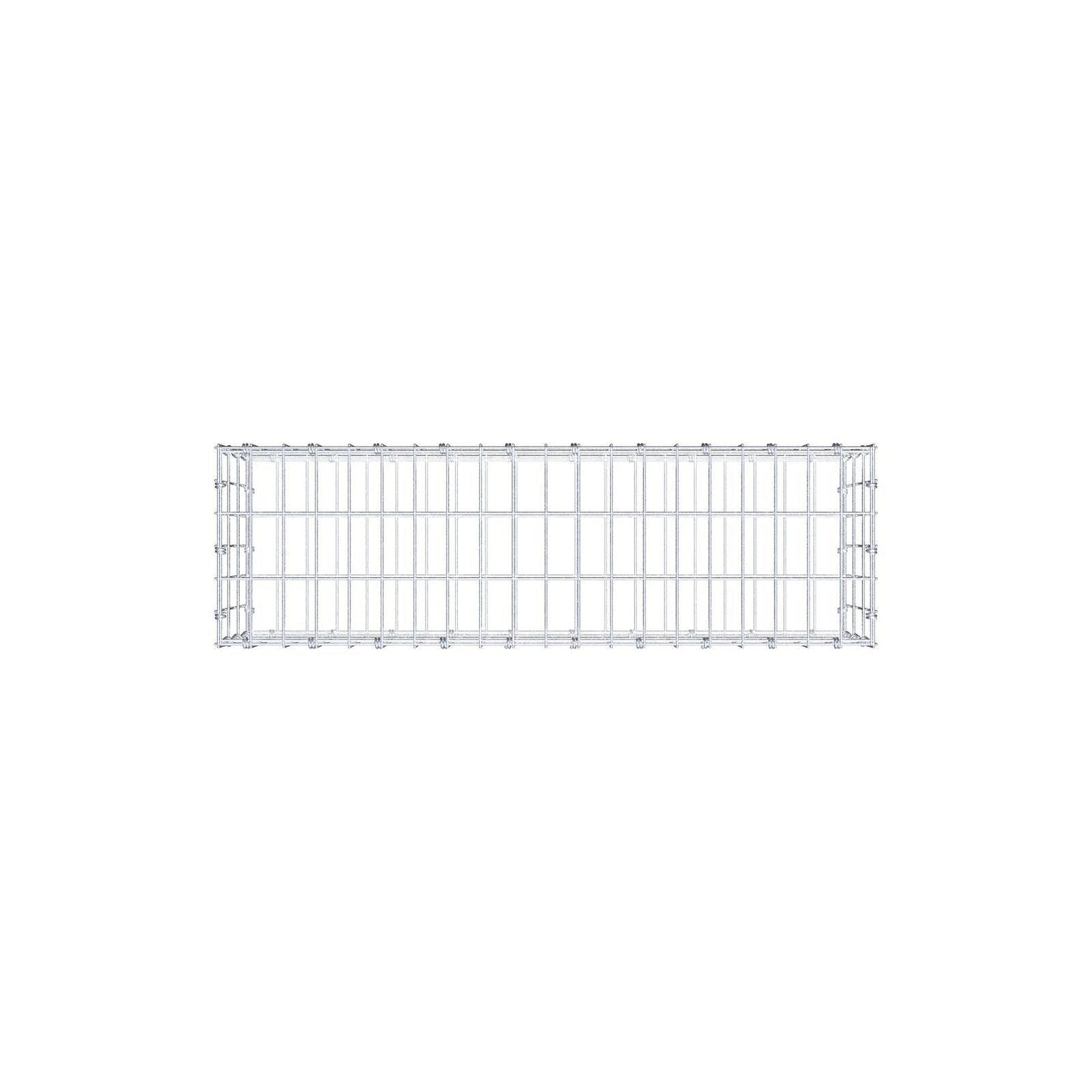 Gabione 100 cm x 30 cm x 30 cm (L x H x T), Maschenweite 5 x 10 cm, Spiralring