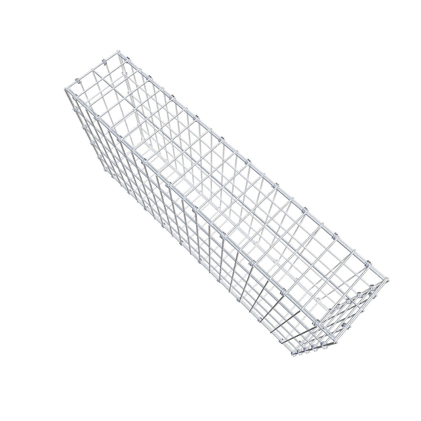 Gabião 100 cm x 50 cm x 20 cm (C x A x P), malhagem 5 x 10 cm, anel espiral