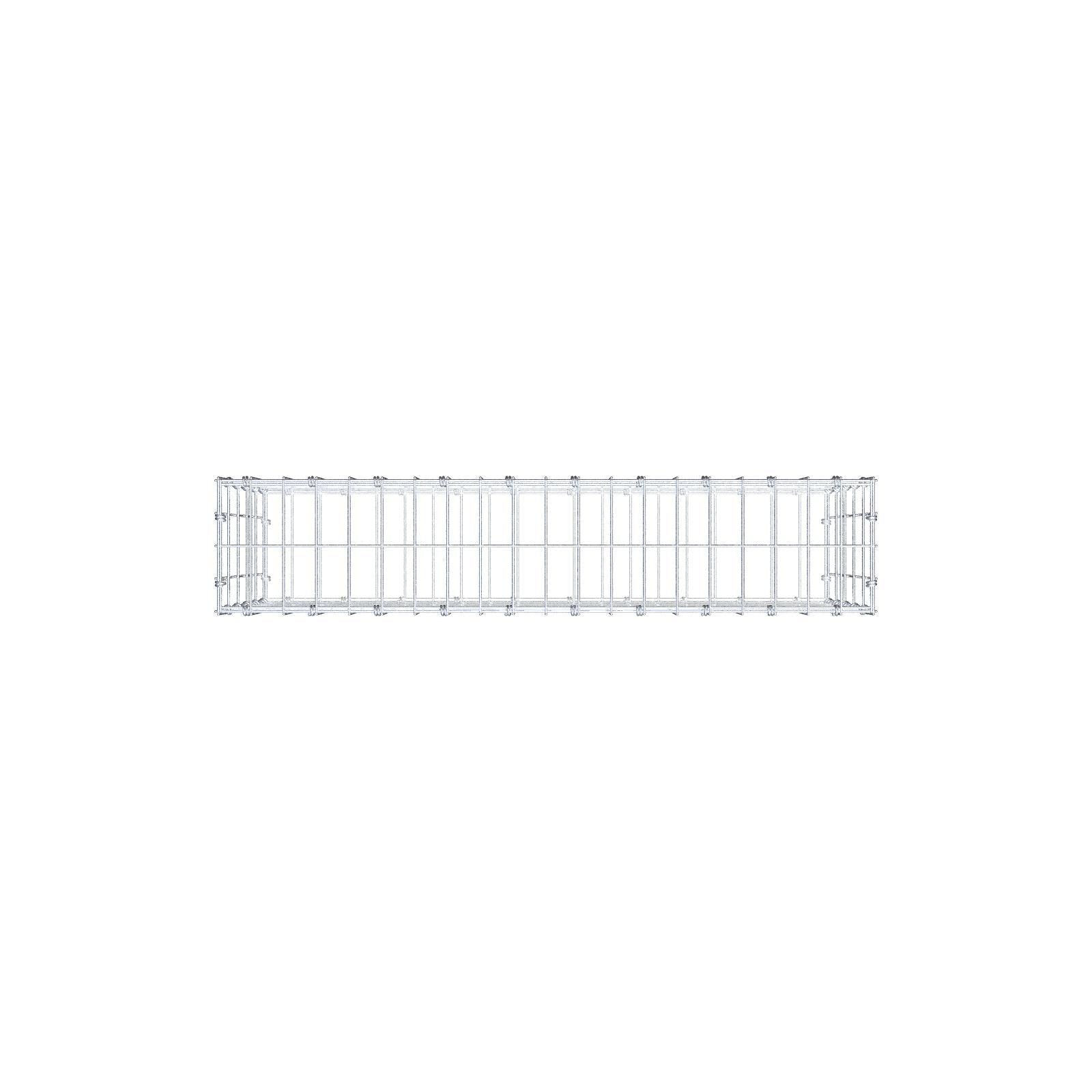 Gabião 100 cm x 50 cm x 20 cm (C x A x P), malhagem 5 x 10 cm, anel espiral