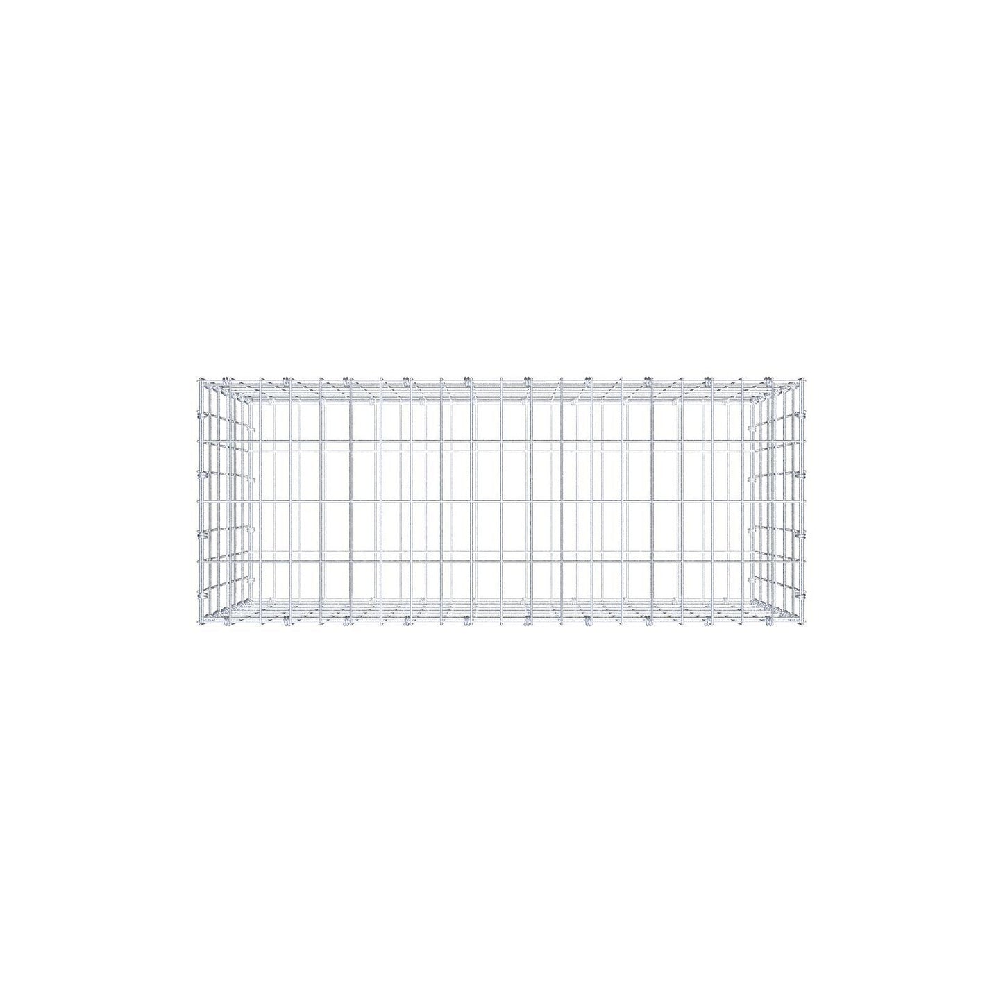 Gabion 100 cm x 60 cm x 40 cm (L x H x P), mailles 5 x 10 cm, anneau en spirale