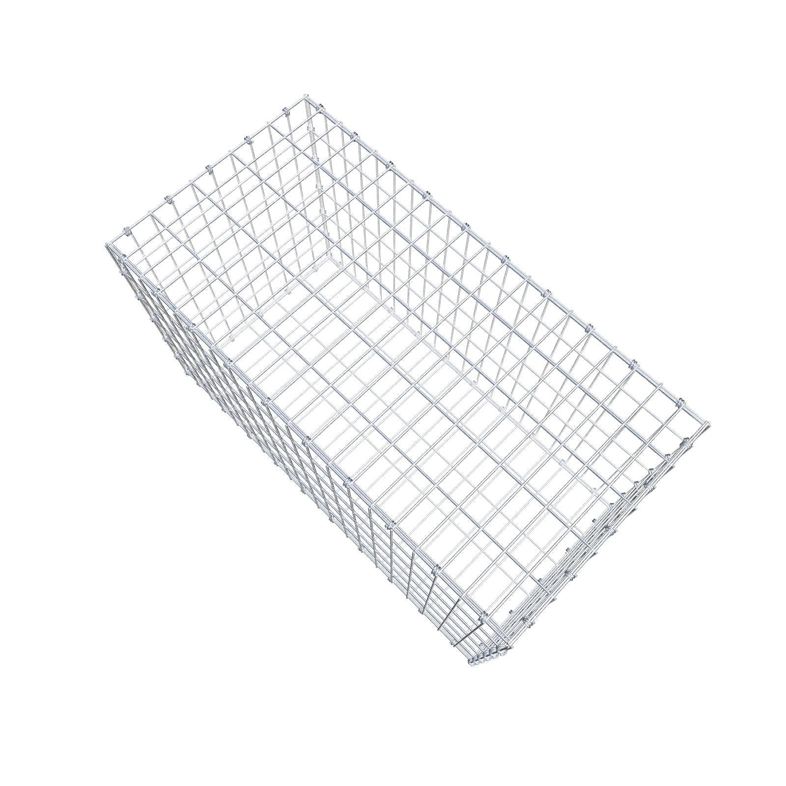 Gabbione 100 cm x 60 cm x 50 cm (L x H x P), maglia 5 x 10 cm, anello a spirale