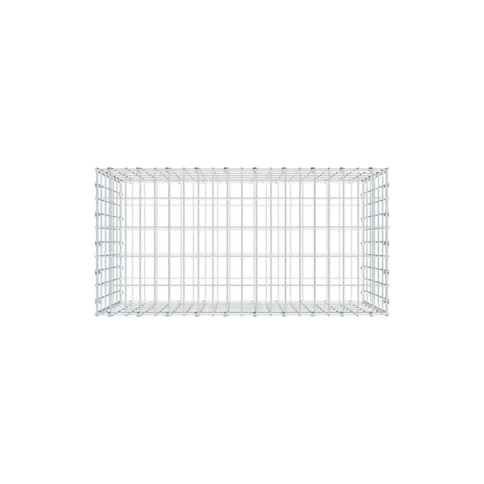 Gabbione 100 cm x 60 cm x 50 cm (L x H x P), maglia 5 x 10 cm, anello a spirale