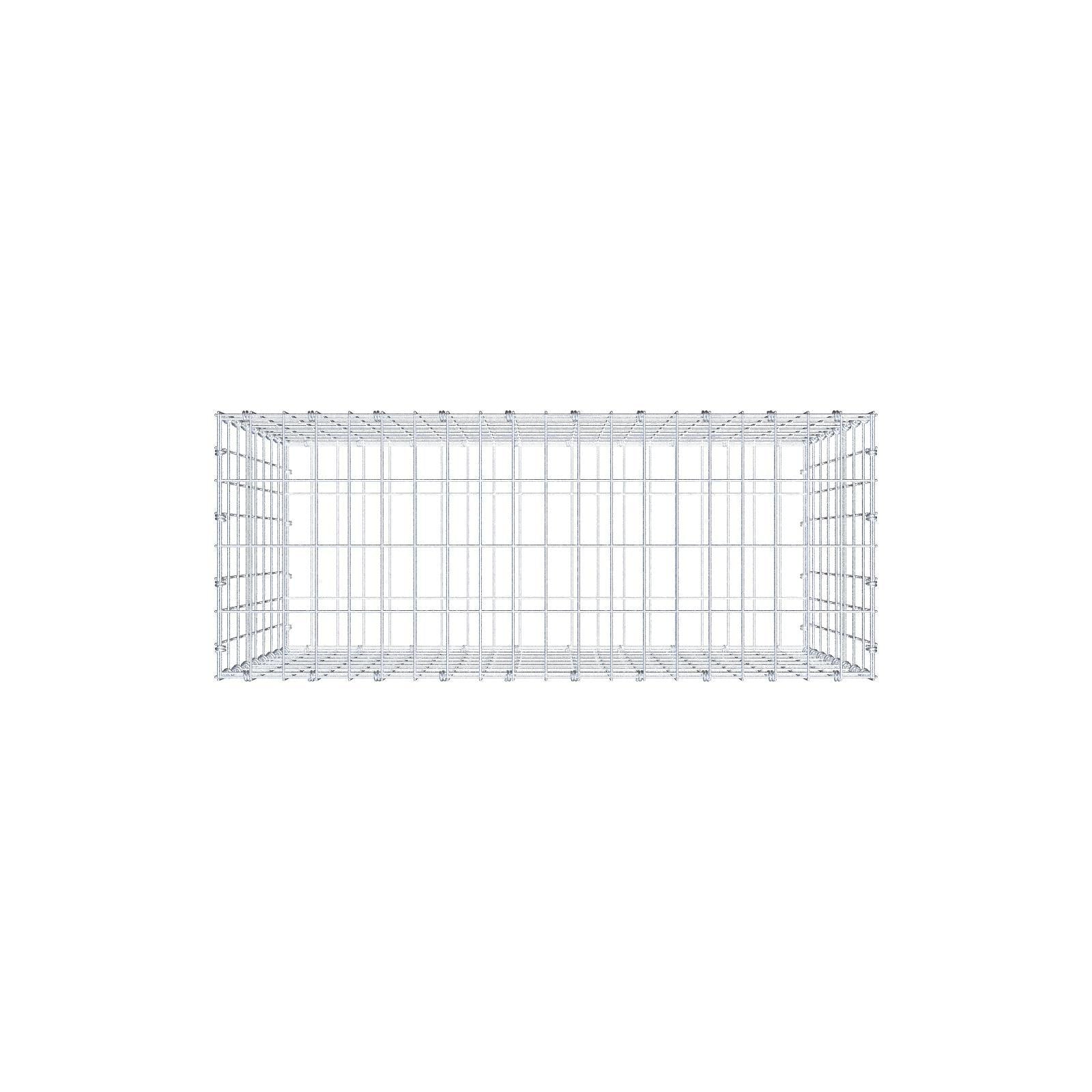 Gabião 100 cm x 80 cm x 40 cm (C x A x P), malhagem 5 x 10 cm, anel espiral
