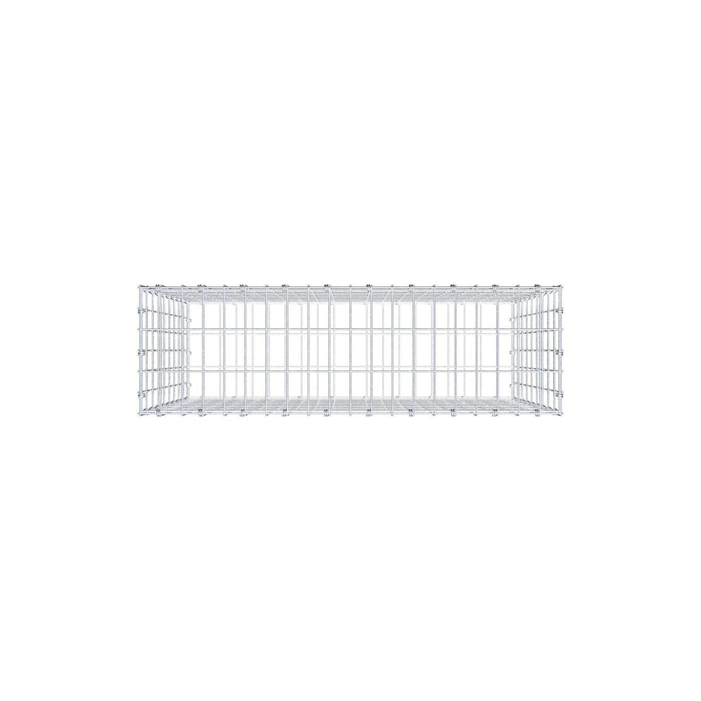 Gabbione 100 cm x 90 cm x 30 cm (L x H x P), maglia 5 x 10 cm, anello a spirale