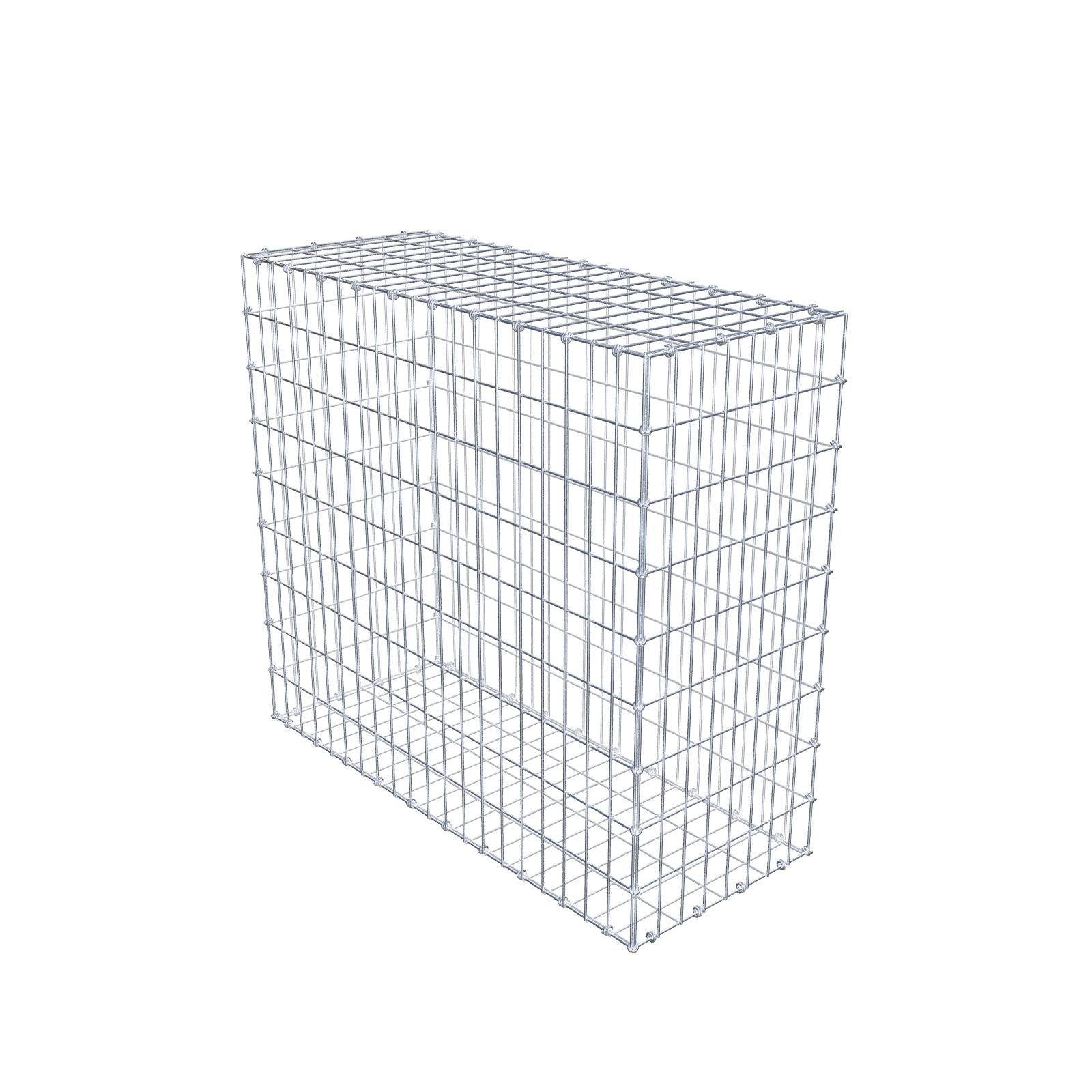Gabião 100 cm x 90 cm x 40 cm (C x A x P), malhagem 5 x 10 cm, anel espiral