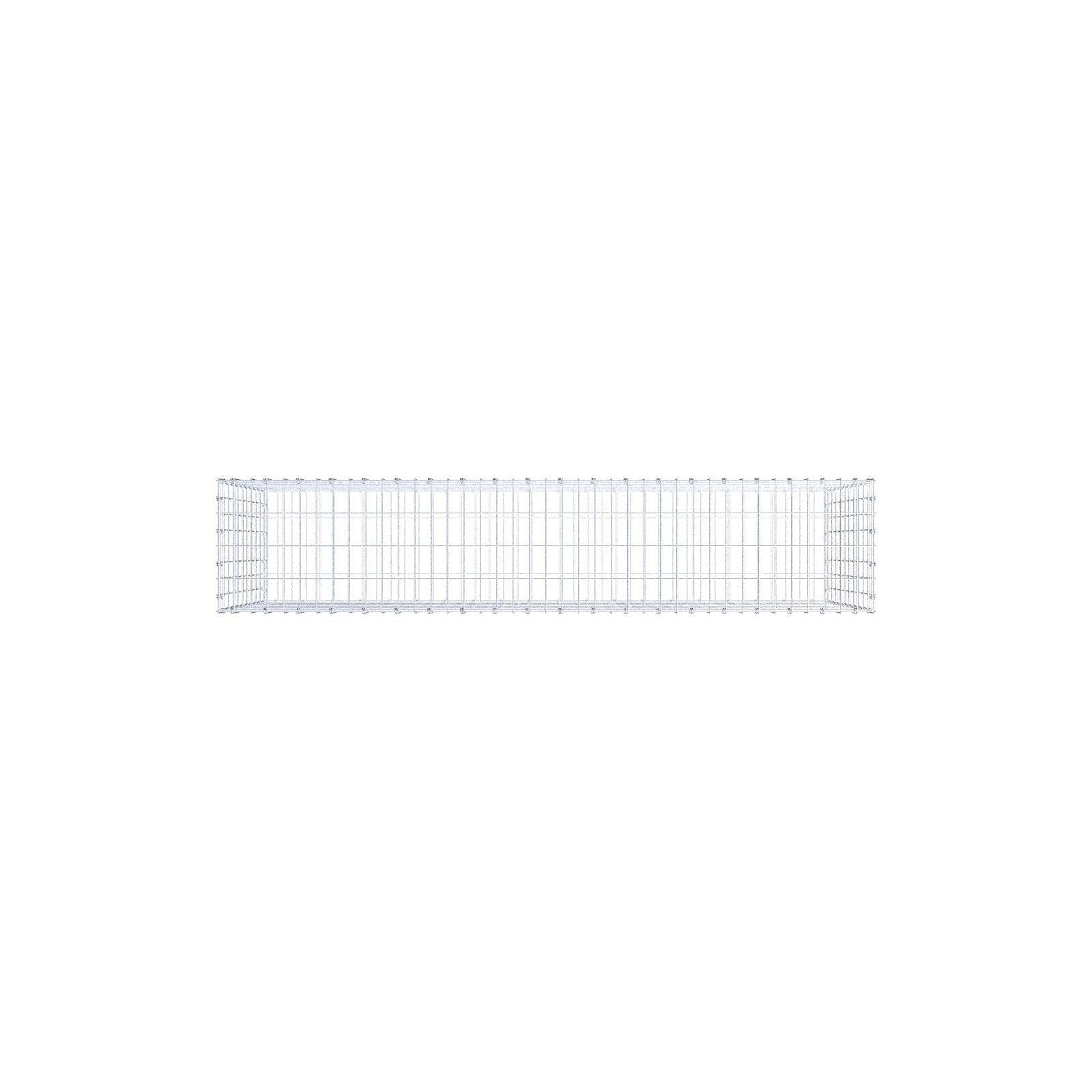 Gabion 200 cm x 100 cm x 40 cm (L x H x D), mesh size 5 x 10 cm, spiral ring