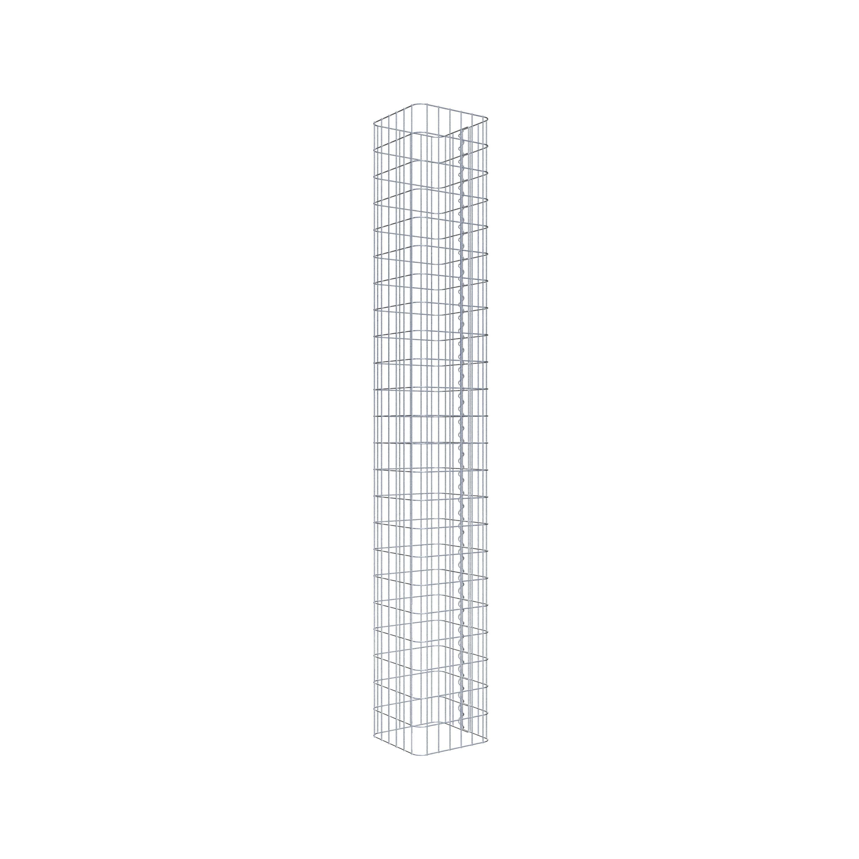 Gabion column 32 x 32 cm, MW 5 x 10 cm square