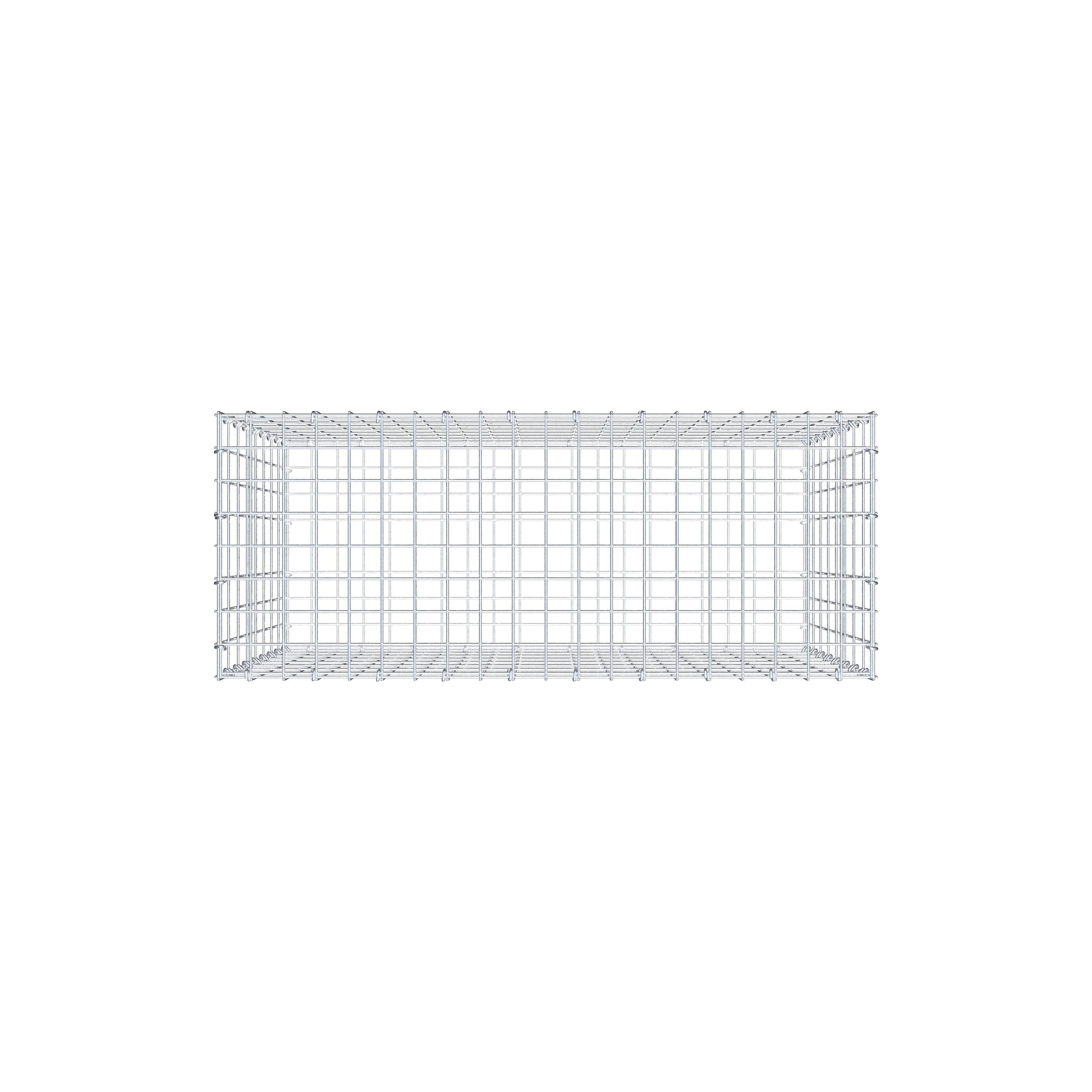 Gabion 100 cm x 80 cm x 40 cm (L x H x D), maskestørrelse 5 cm x 10 cm, C-ring