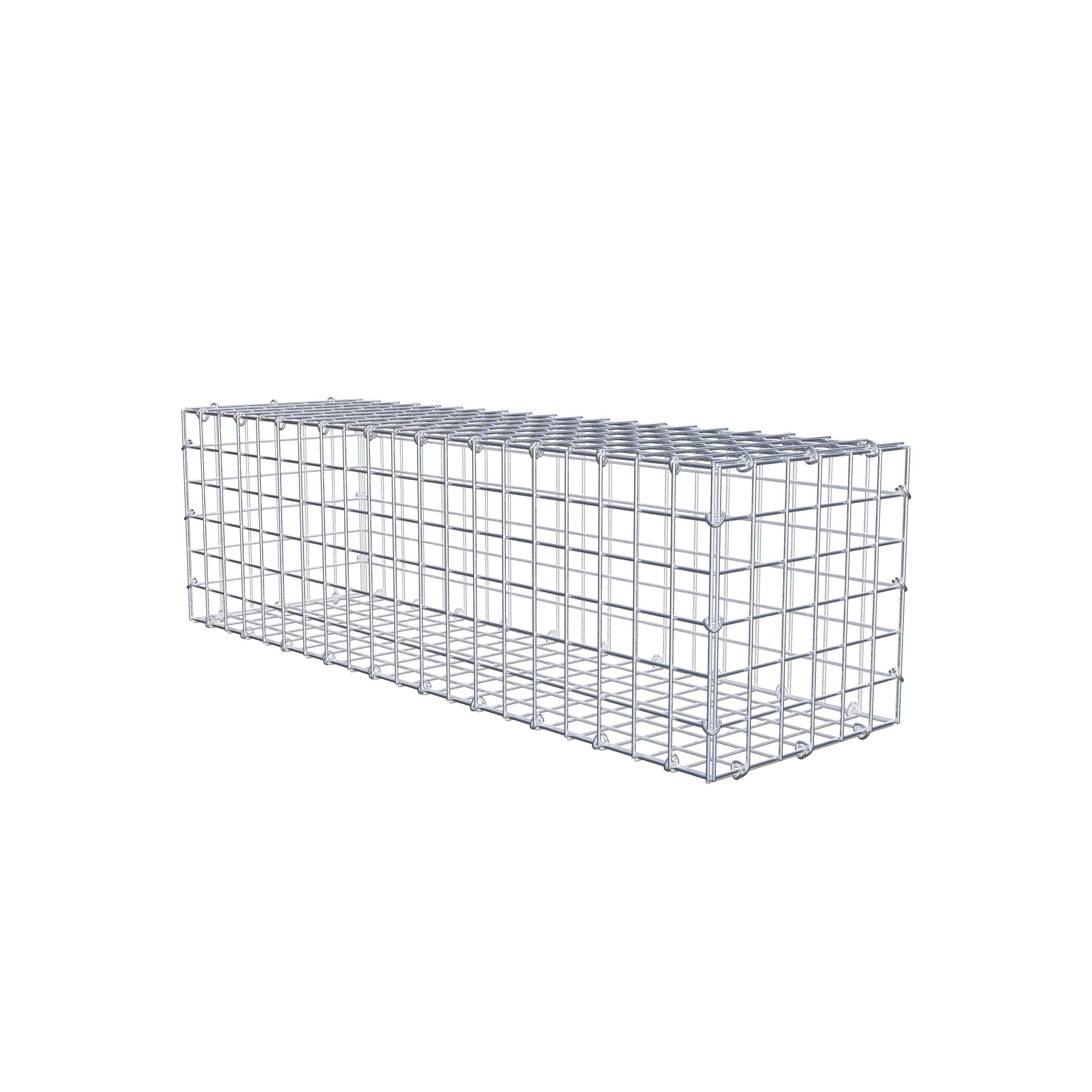 Gabion 100 cm x 30 cm x 30 cm (L x H x P), mailles 5 cm x 5 cm, anneau en C