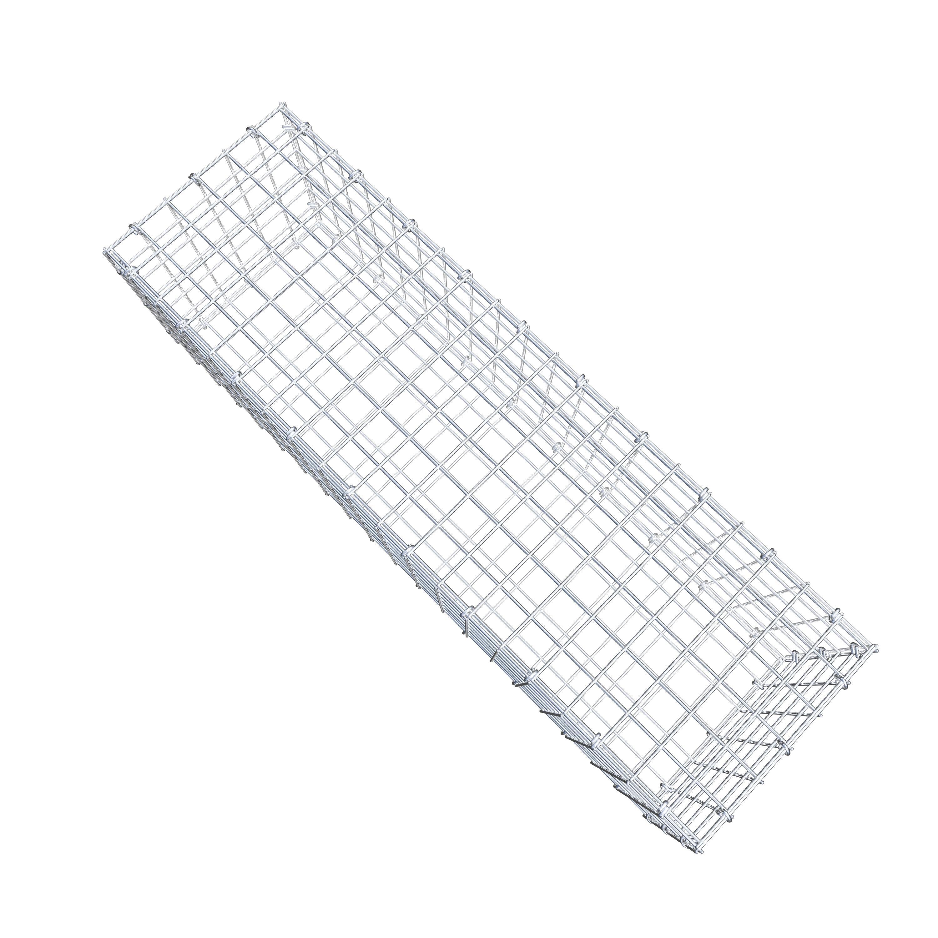 Gabion 100 cm x 30 cm x 30 cm (L x H x P), mailles 5 cm x 5 cm, anneau en C