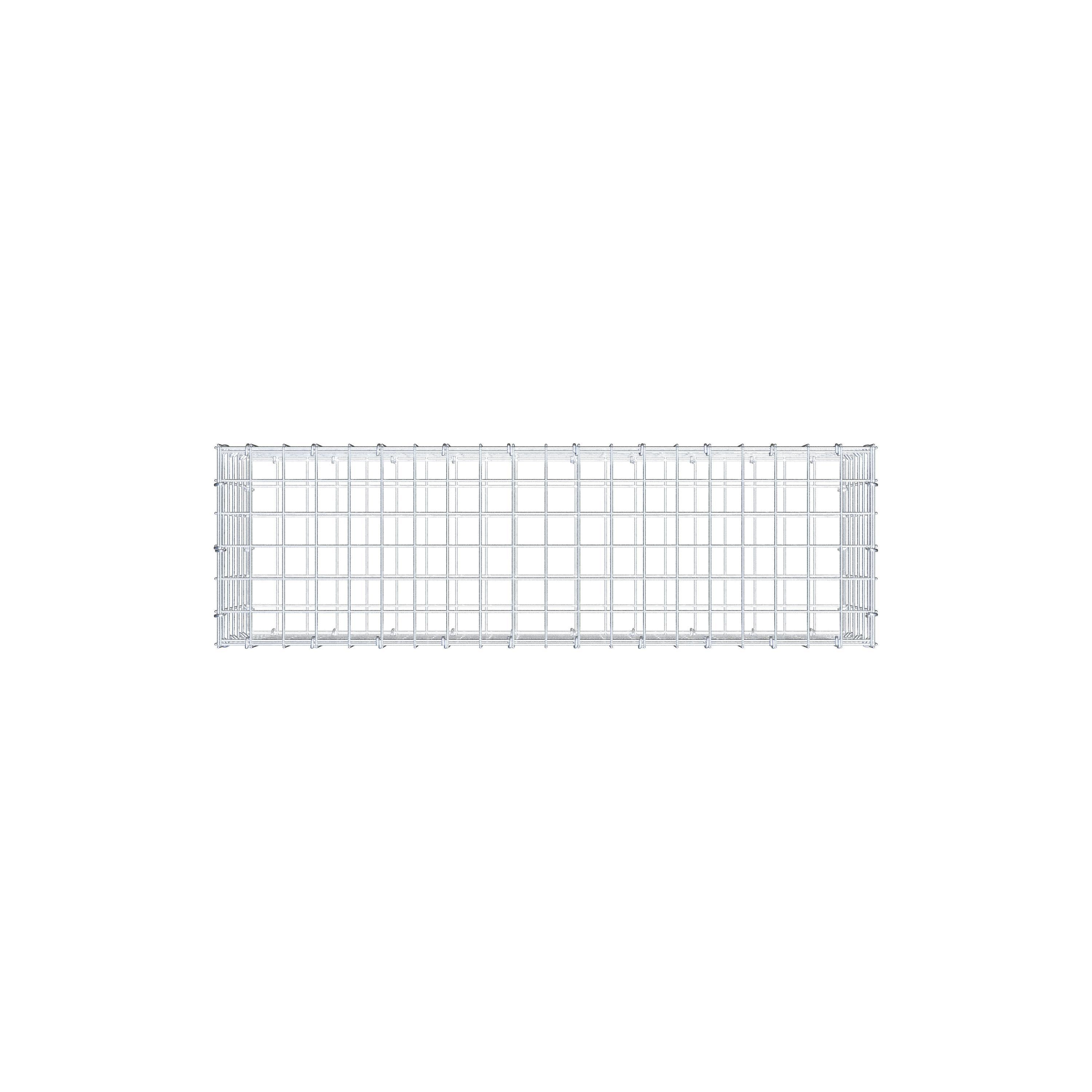 Gabion 100 cm x 30 cm x 30 cm (L x H x P), mailles 5 cm x 5 cm, anneau en C