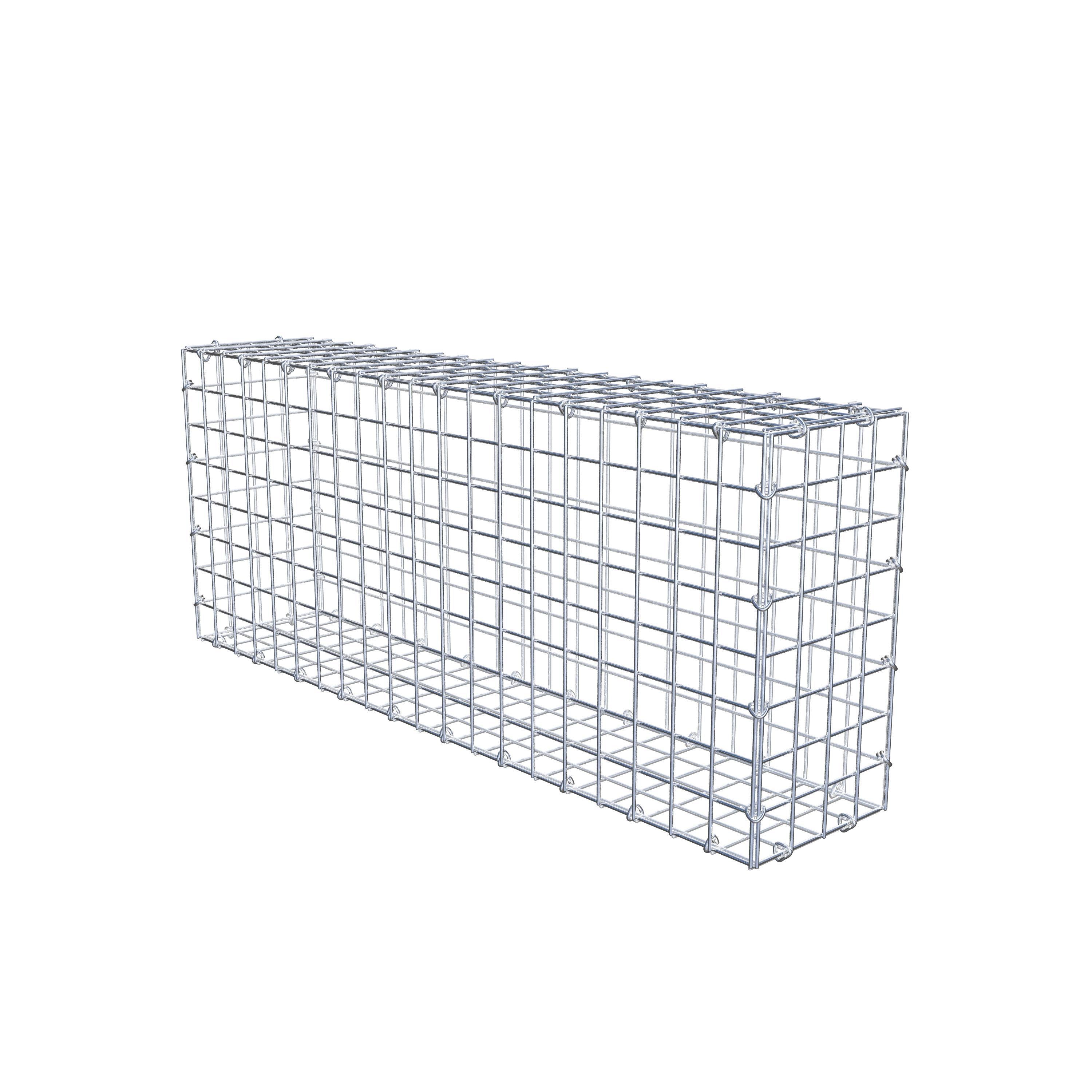 Gabion 100 cm x 40 cm x 20 cm (L x H x P), mailles 5 cm x 5 cm, anneau en C