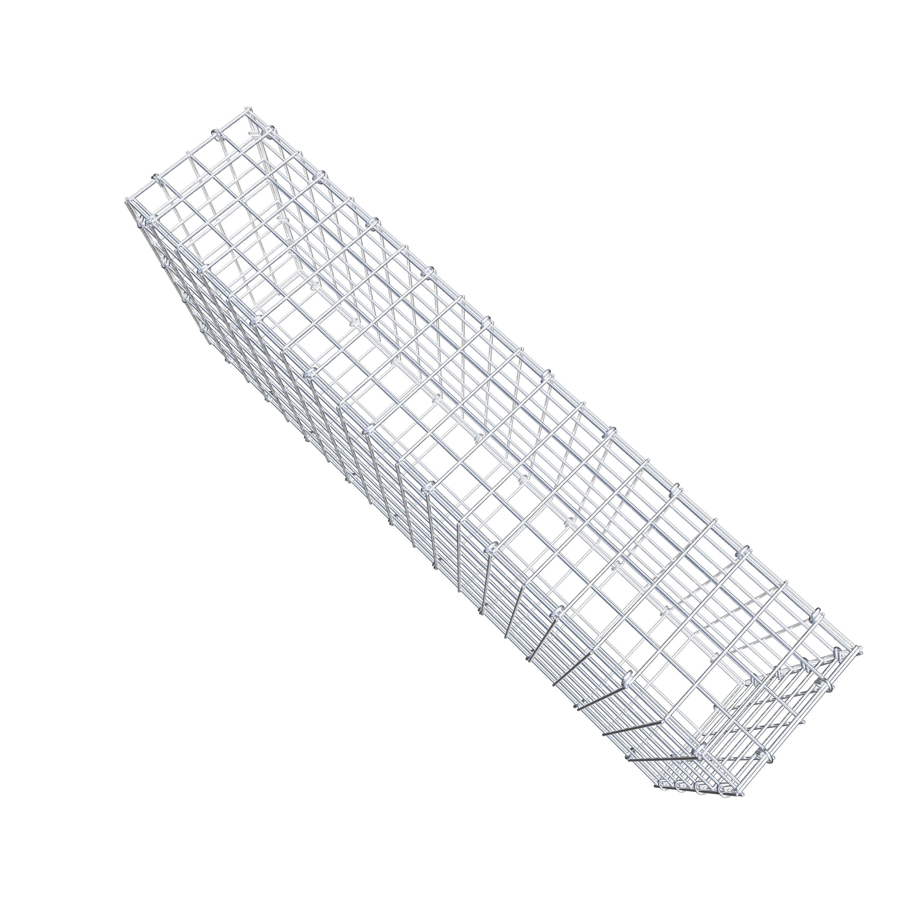 Gabion 100 cm x 40 cm x 20 cm (L x H x P), mailles 5 cm x 5 cm, anneau en C