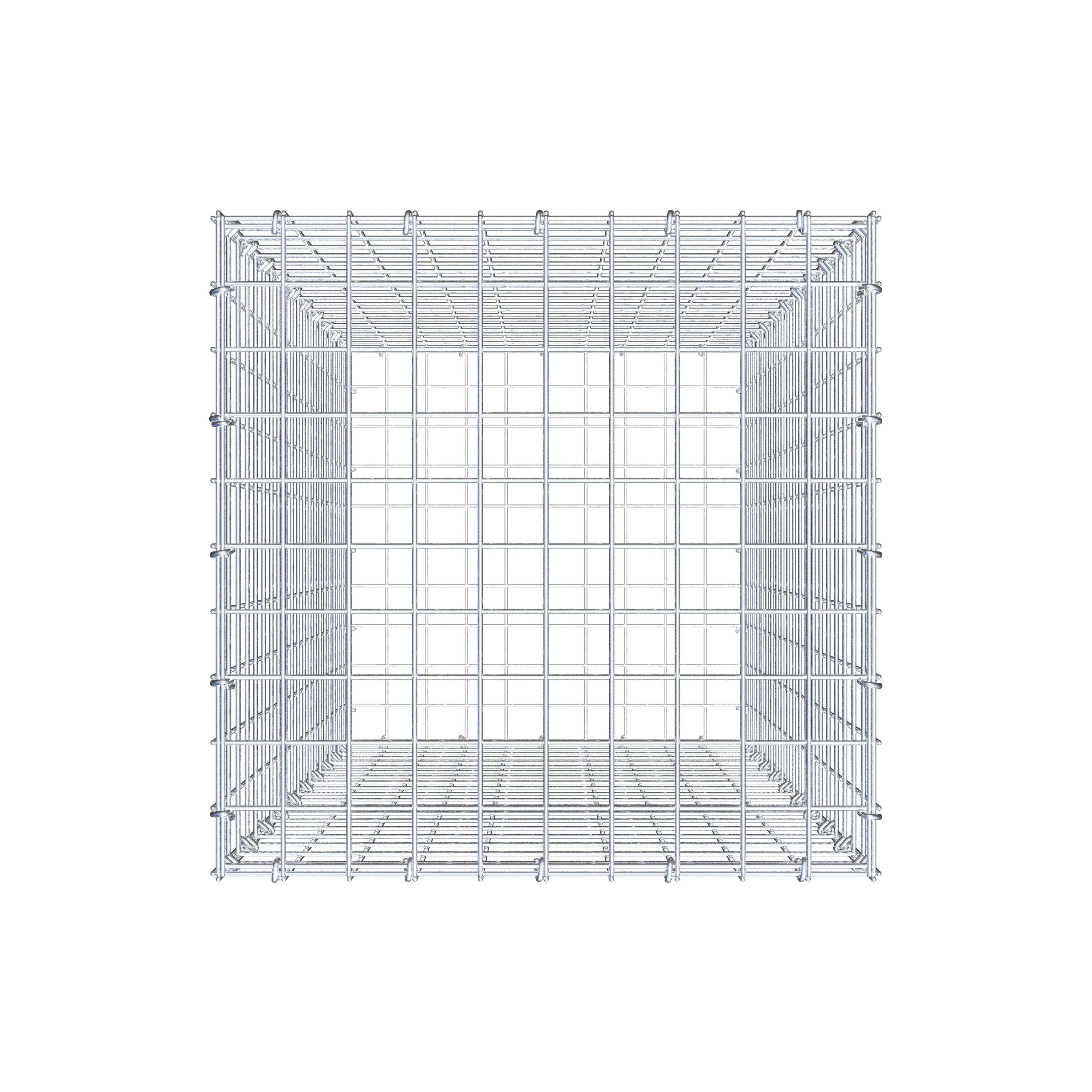 Gabione 100 cm x 50 cm x 50 cm (L x H x T), Maschenweite 5 cm x 5 cm, C-Ring