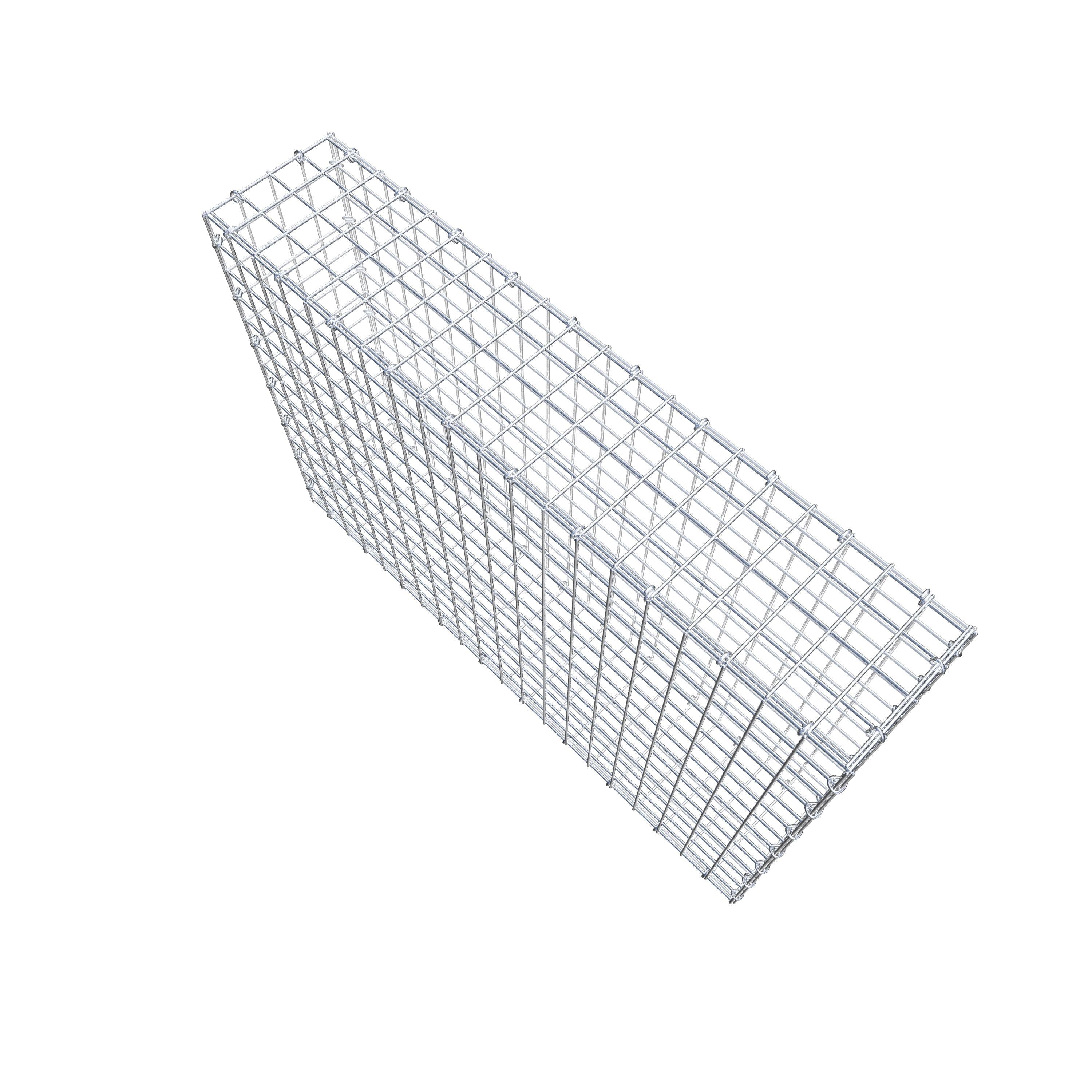 Gabion 100 cm x 70 cm x 20 cm (L x H x P), mailles 5 cm x 5 cm, anneau en C
