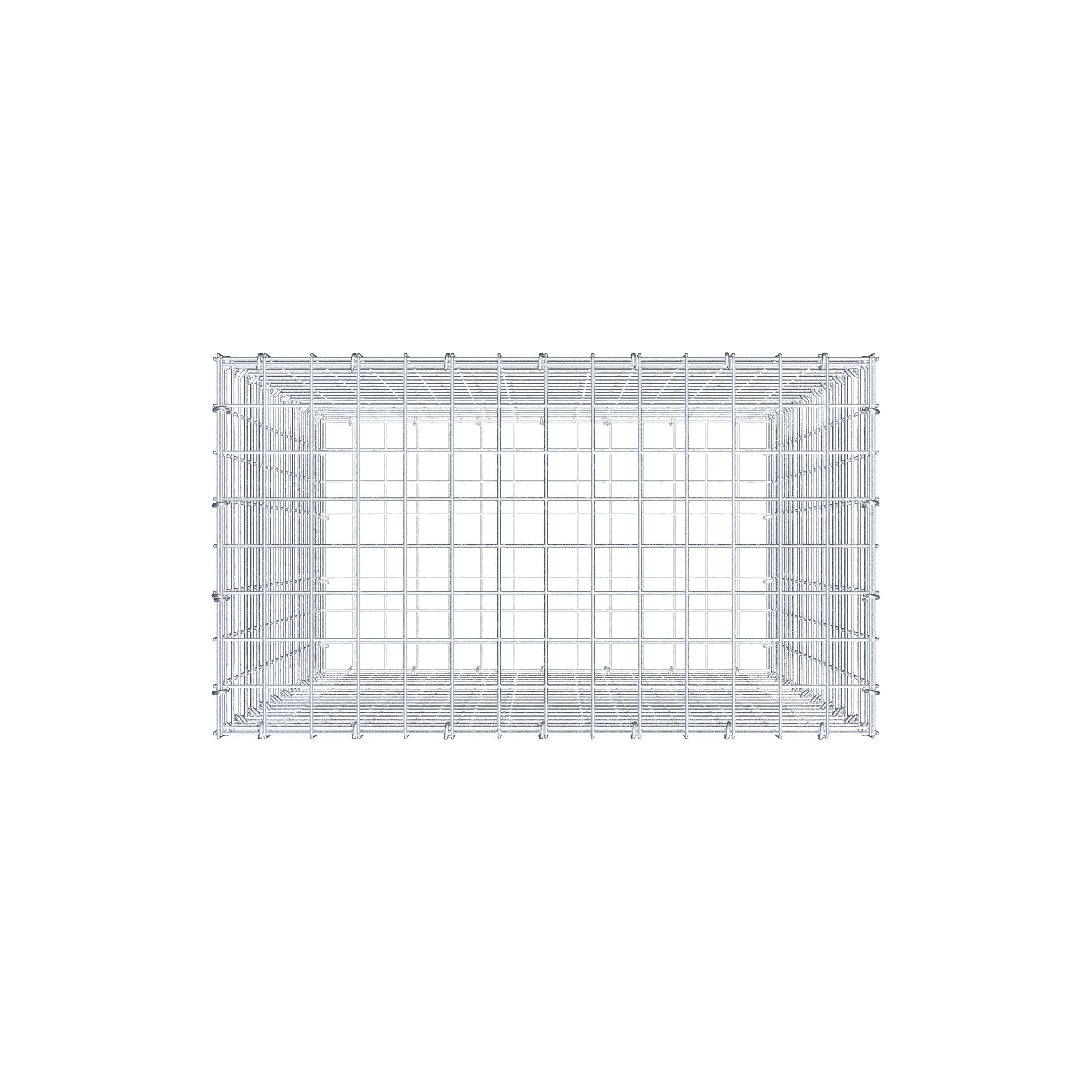 Schanskorf 100 cm x 70 cm x 40 cm (L x H x D), maaswijdte 5 cm x 5 cm, C-ring