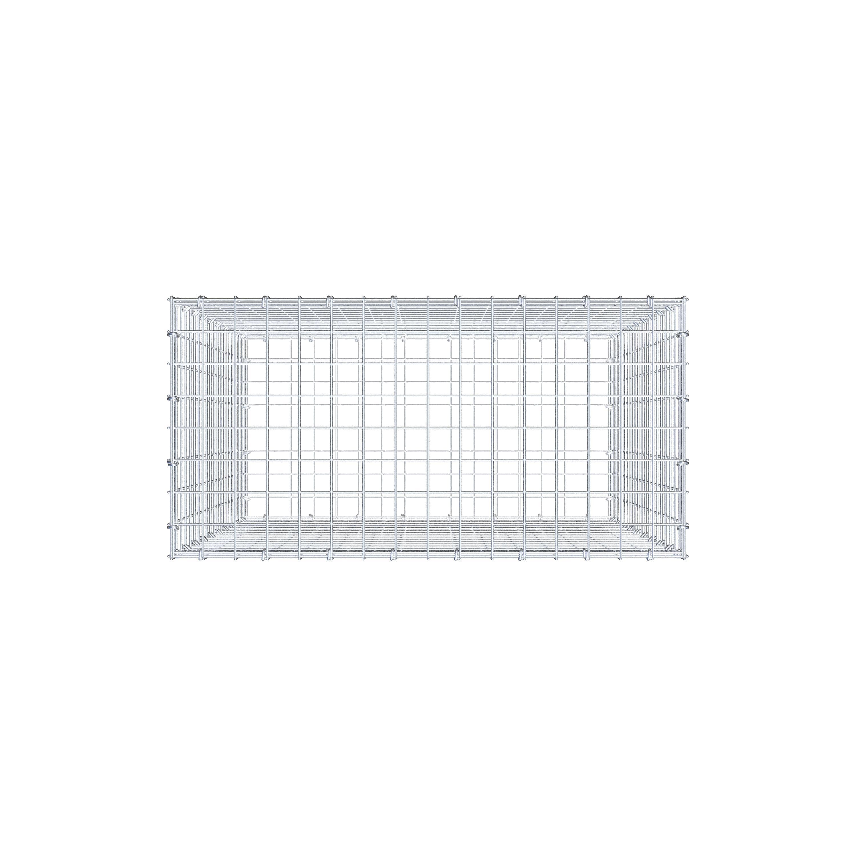 Schanskorf 100 cm x 80 cm x 40 cm (L x H x D), maaswijdte 5 cm x 5 cm, C-ring