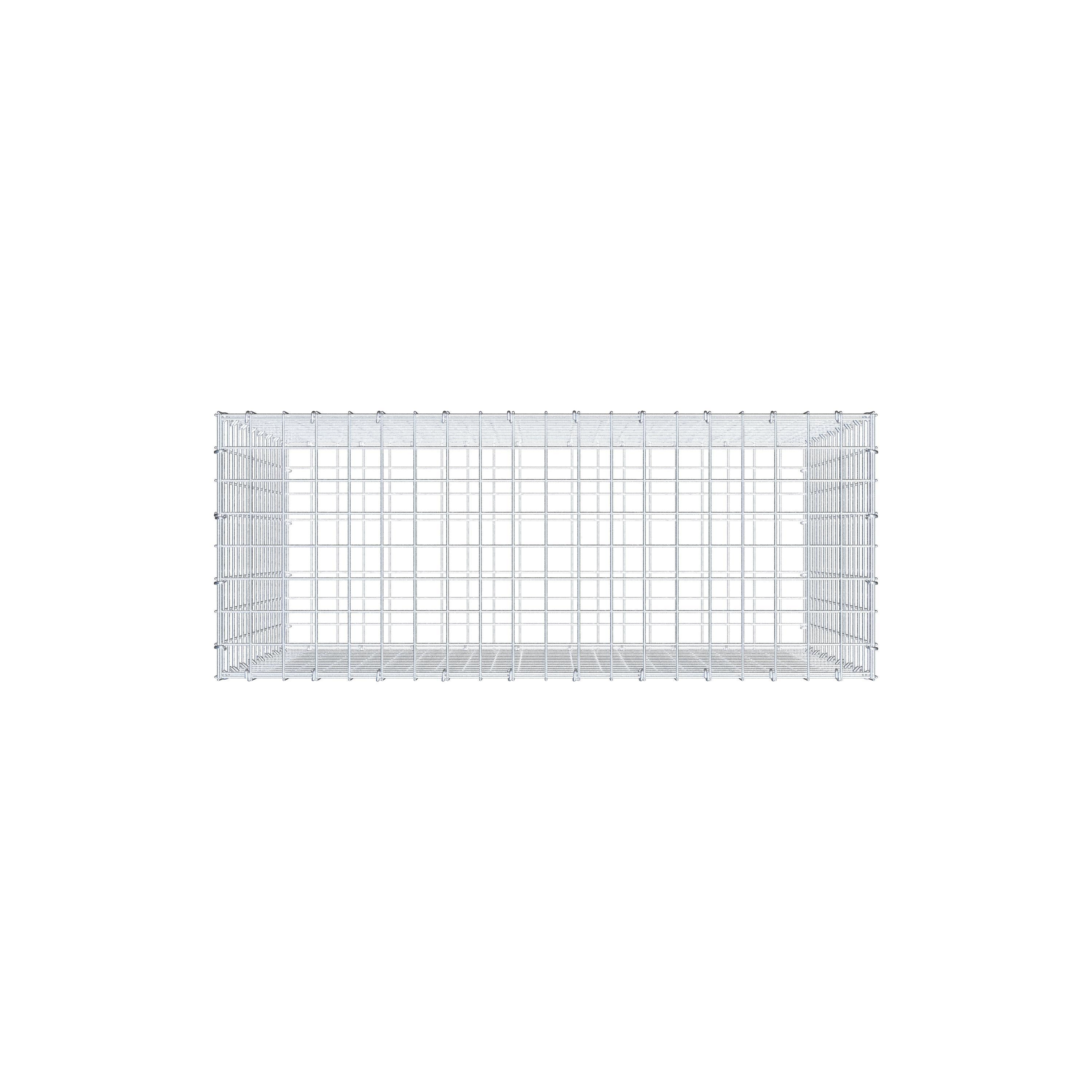 Schanskorf 100 cm x 80 cm x 40 cm (L x H x D), maaswijdte 5 cm x 5 cm, C-ring