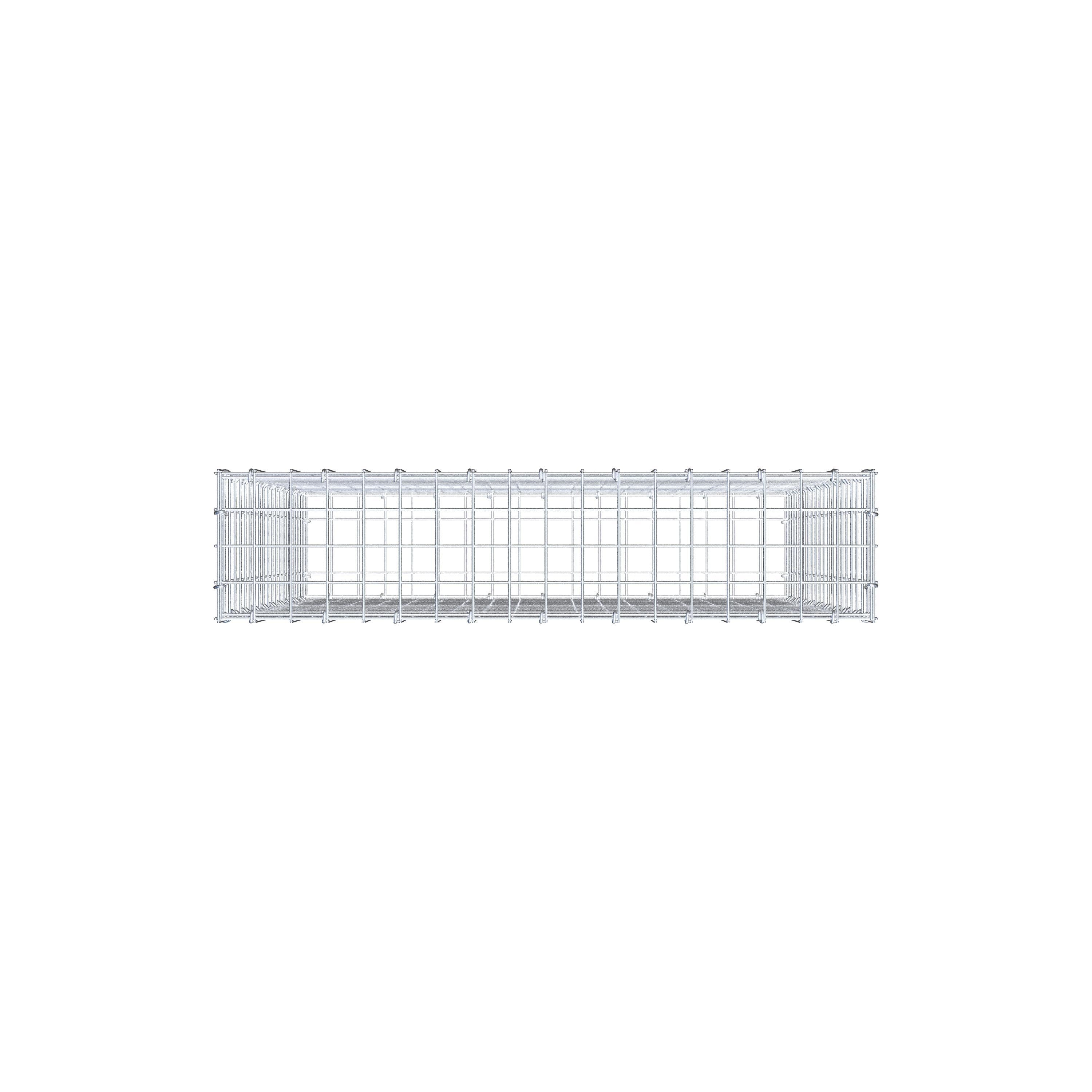 Schanskorf 100 cm x 90 cm x 20 cm (L x H x D), maaswijdte 5 cm x 5 cm, C-ring