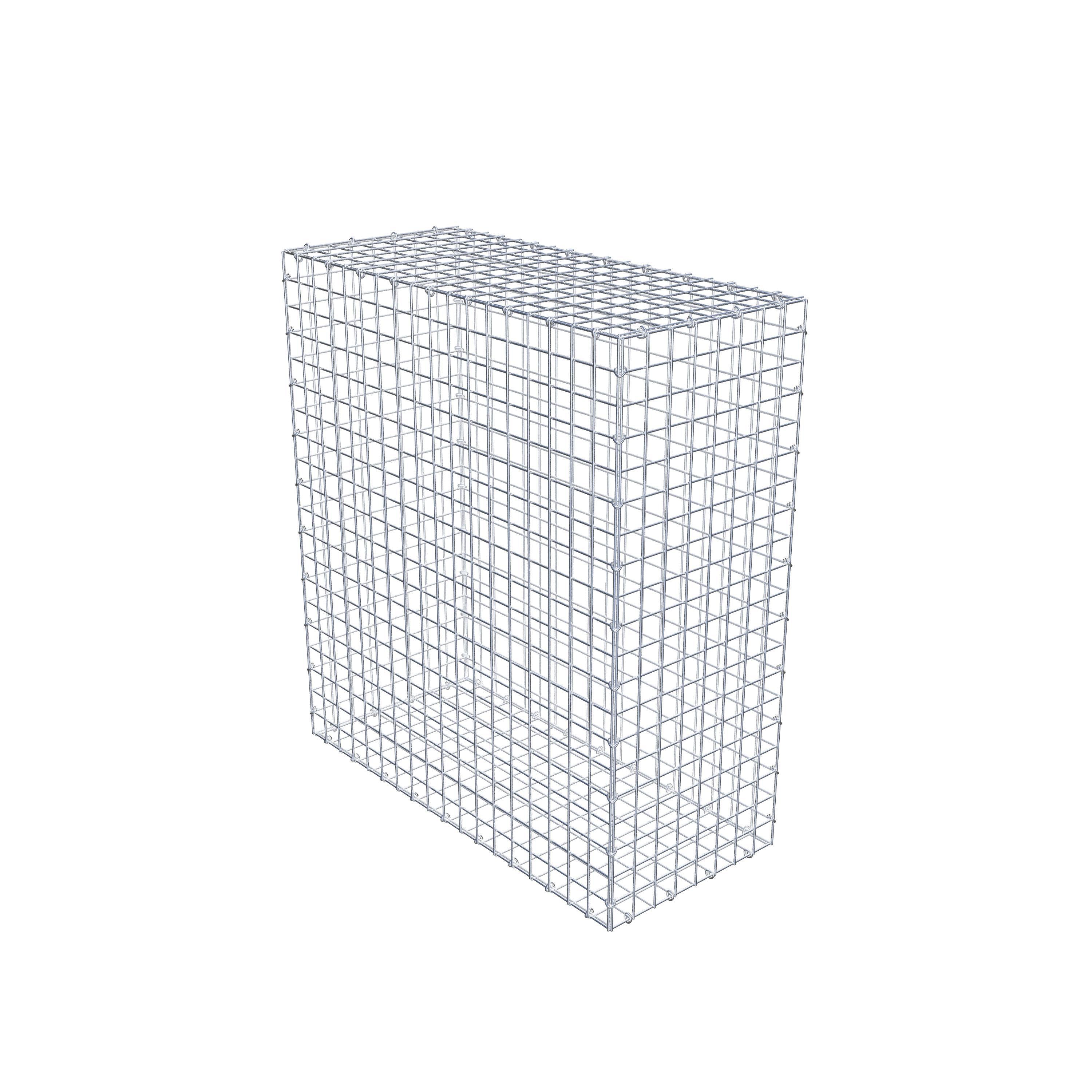 Gavión 100 cm x 90 cm x 40 cm (L x A x P), luz de malla 5 cm x 5 cm, anillo en C