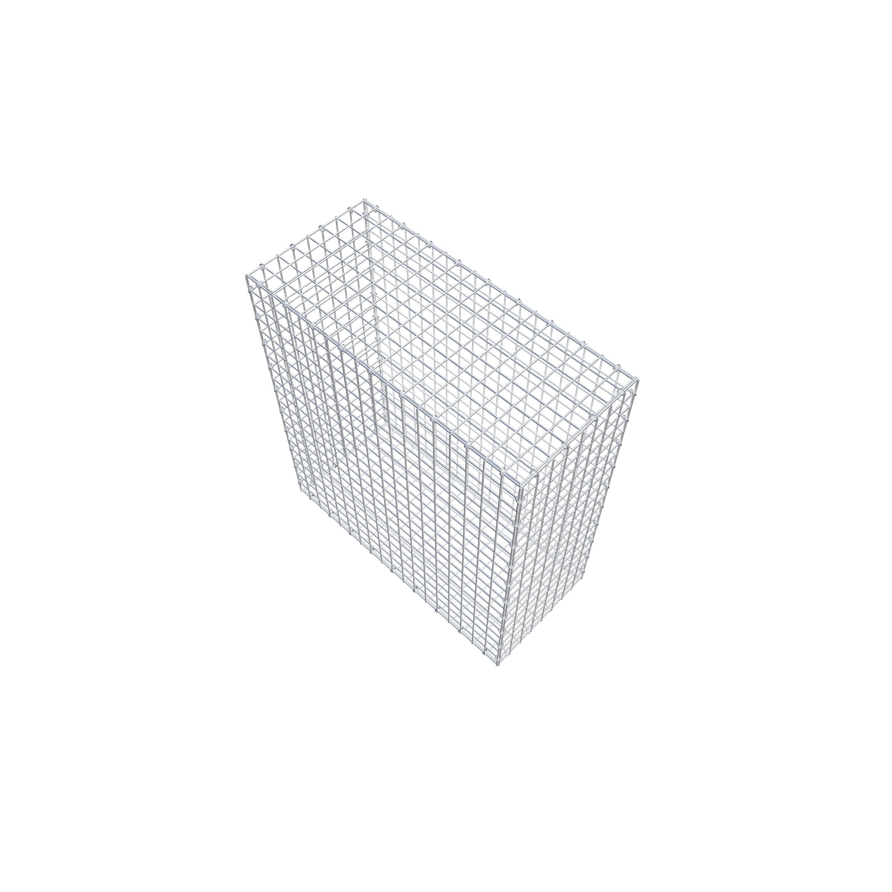 Gavión 100 cm x 90 cm x 40 cm (L x A x P), luz de malla 5 cm x 5 cm, anillo en C
