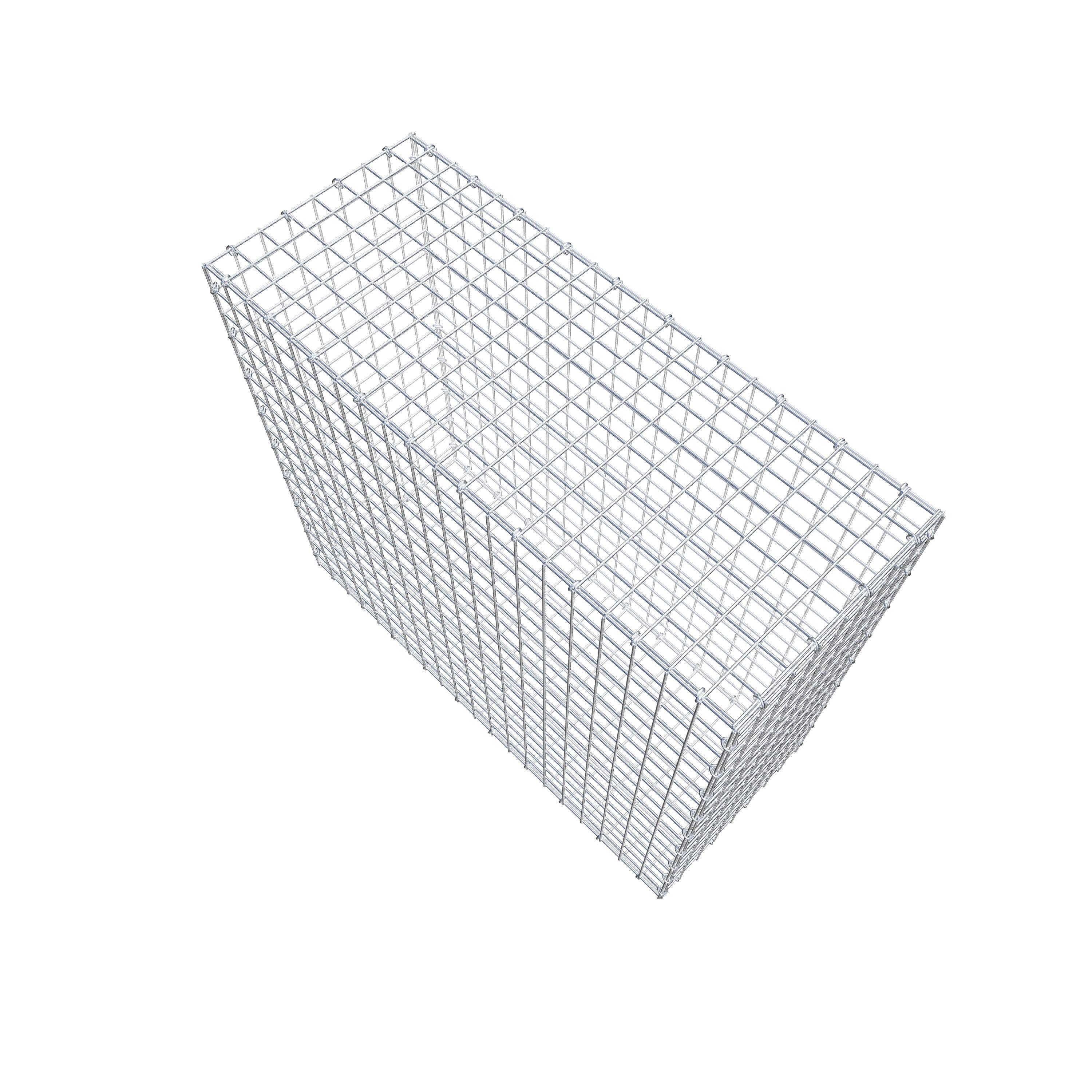 Gavión 100 cm x 90 cm x 40 cm (L x A x P), luz de malla 5 cm x 5 cm, anillo en C