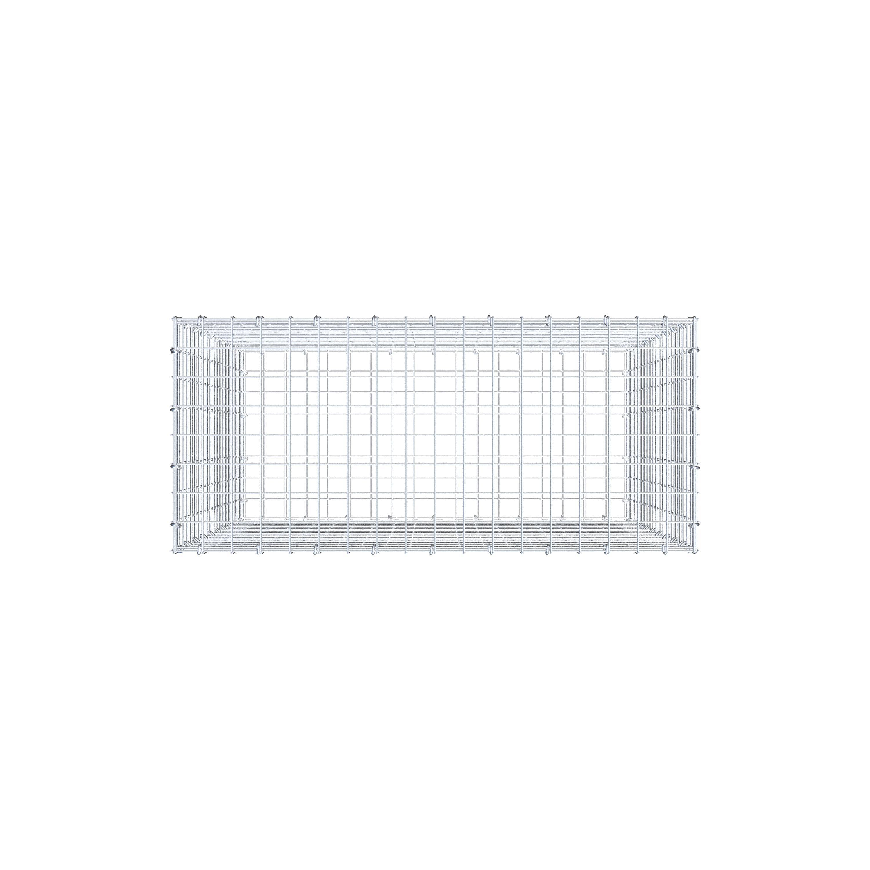 Gavión 100 cm x 90 cm x 40 cm (L x A x P), luz de malla 5 cm x 5 cm, anillo en C