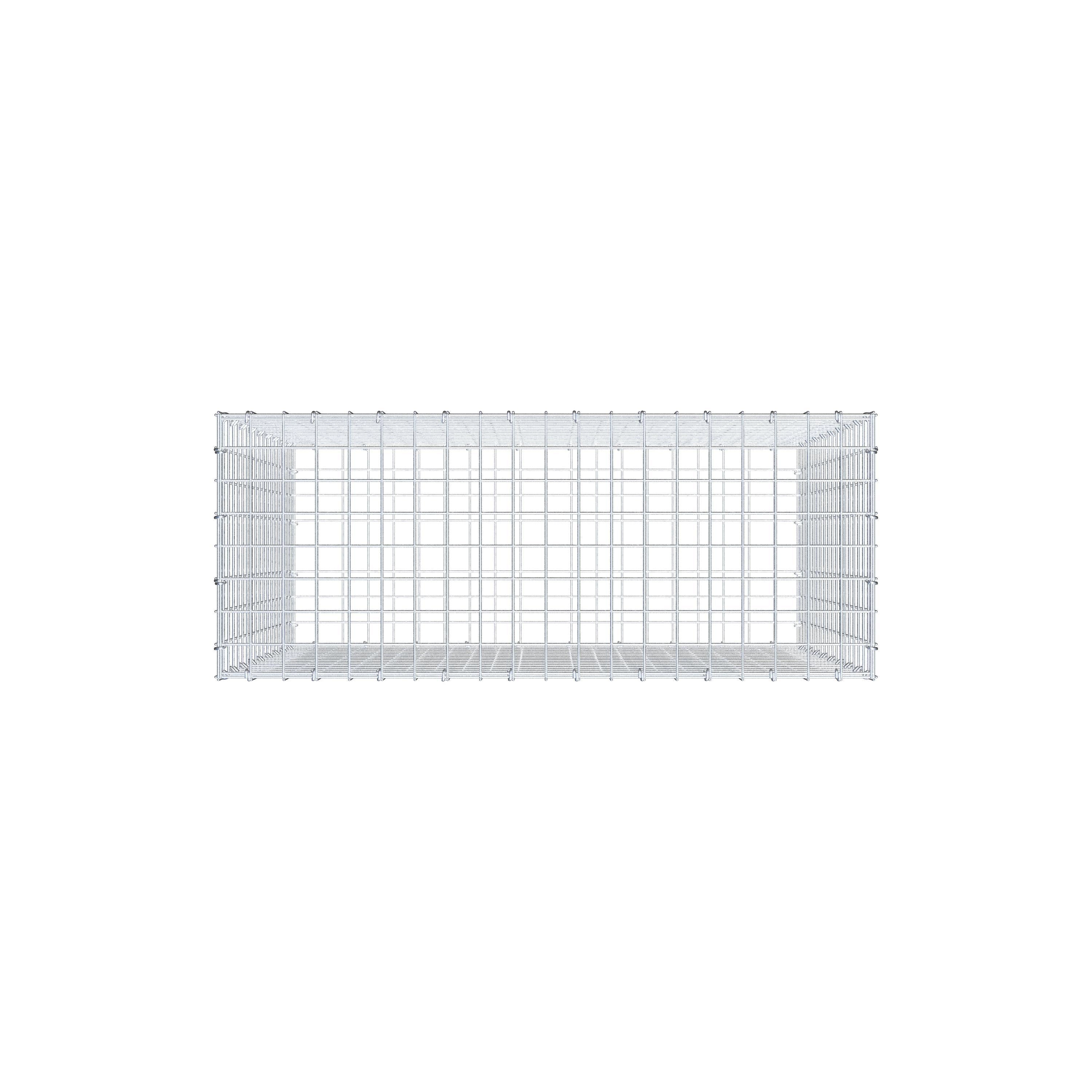 Gavión 100 cm x 90 cm x 40 cm (L x A x P), luz de malla 5 cm x 5 cm, anillo en C