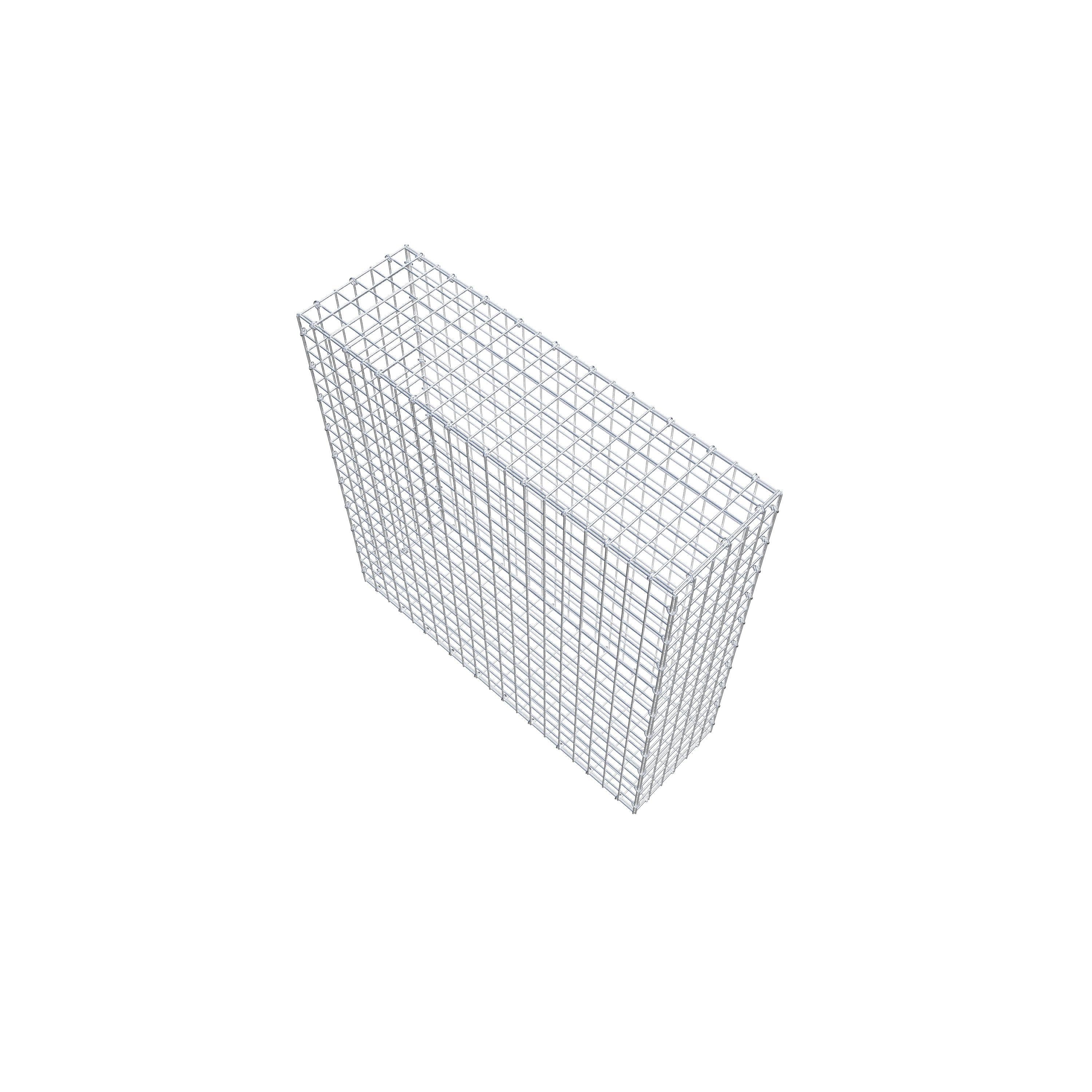 Gabion 100 cm x 100 cm x 30 cm (L x H x P), mailles 5 cm x 5 cm, anneau en C