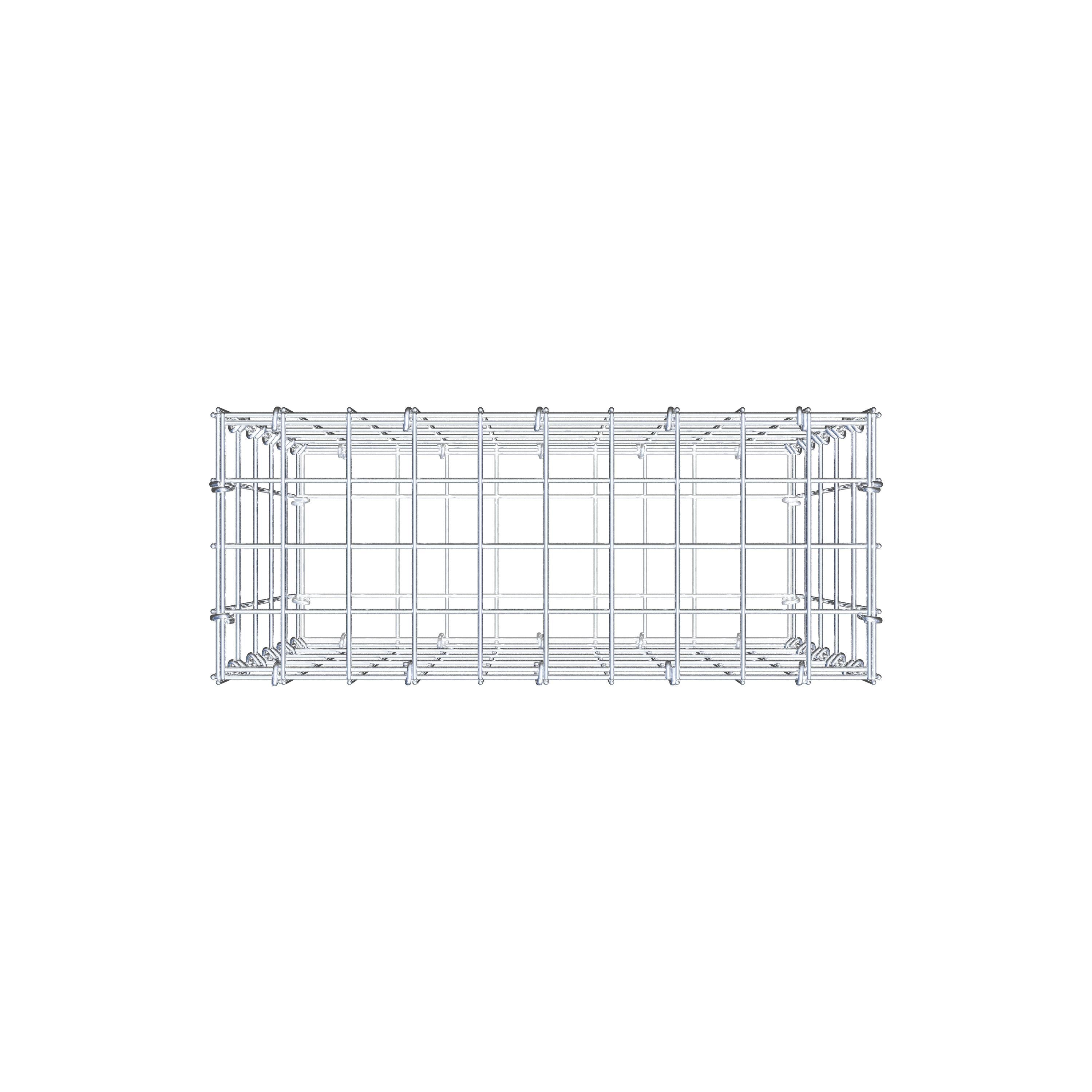 Gabion 50 cm x 50 cm x 20 cm (L x H x D), maskstorlek 5 cm x 10 cm, C-ring