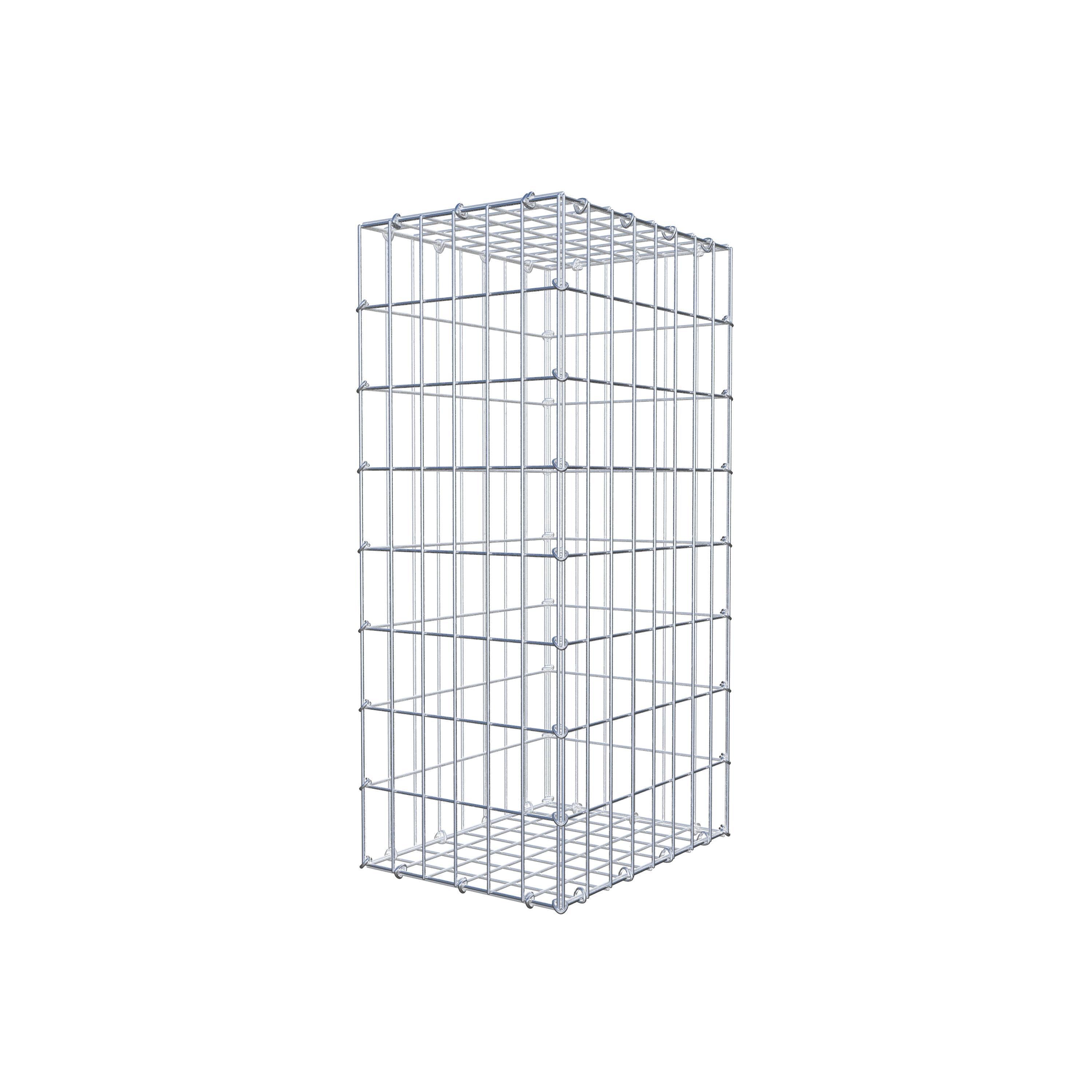 Gabion 80 cm x 40 cm x 30 cm (L x H x D), maskestørrelse 5 cm x 10 cm, C-ring