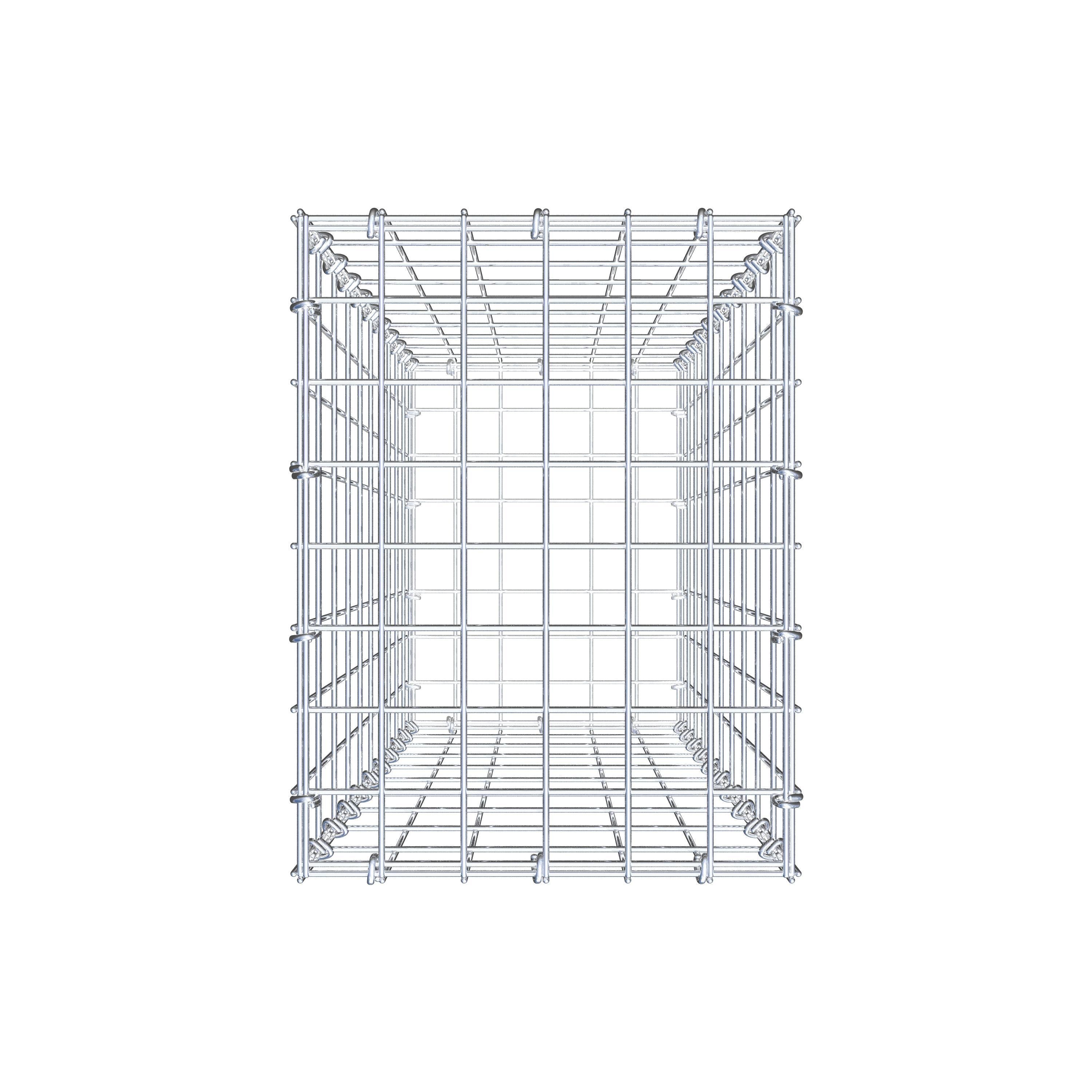 Gabion 100 cm x 30 cm x 40 cm (L x H x D), mesh size 5 cm x 10 cm, C-ring