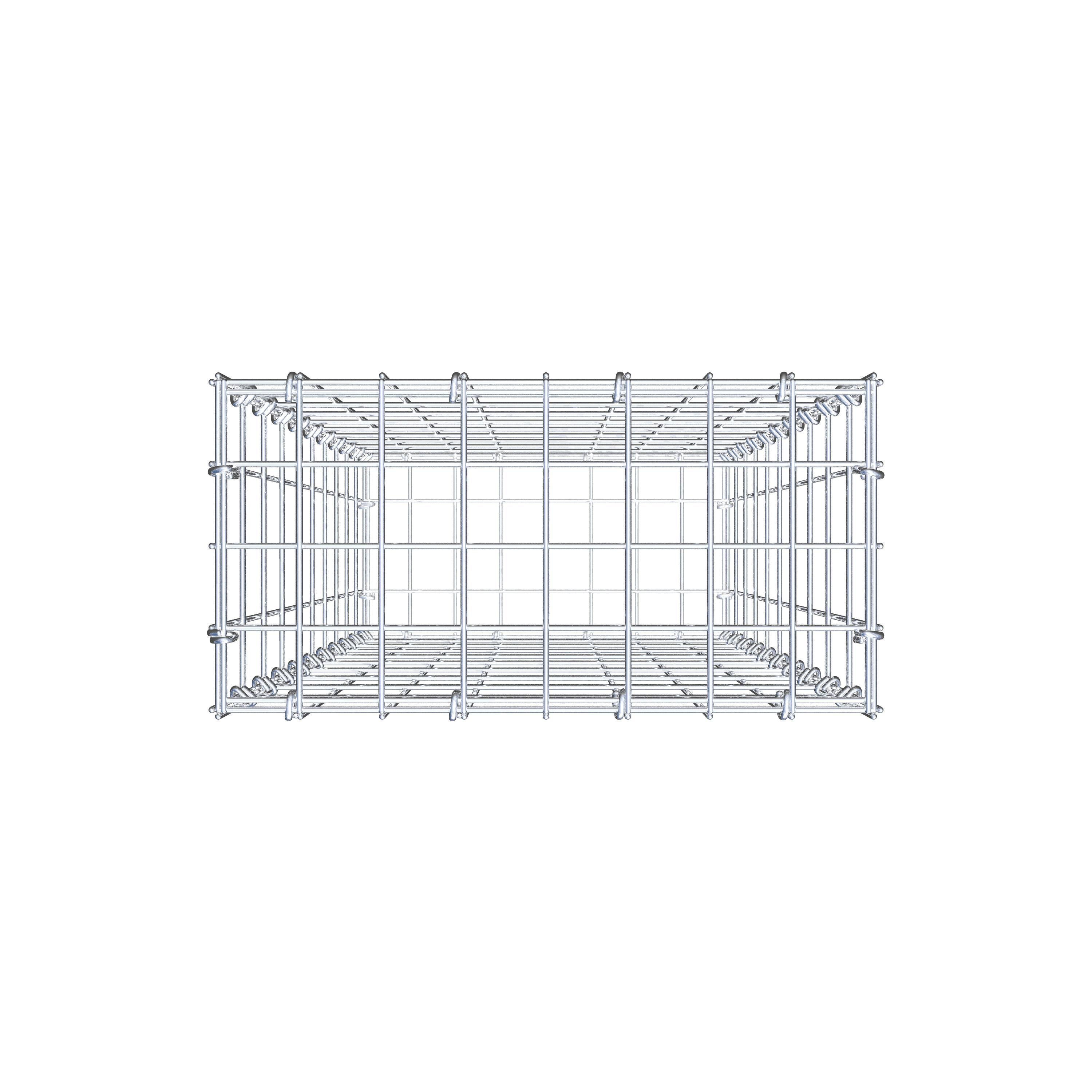 Gabion 100 cm x 40 cm x 20 cm (L x H x D), maskestørrelse 5 cm x 10 cm, C-ring
