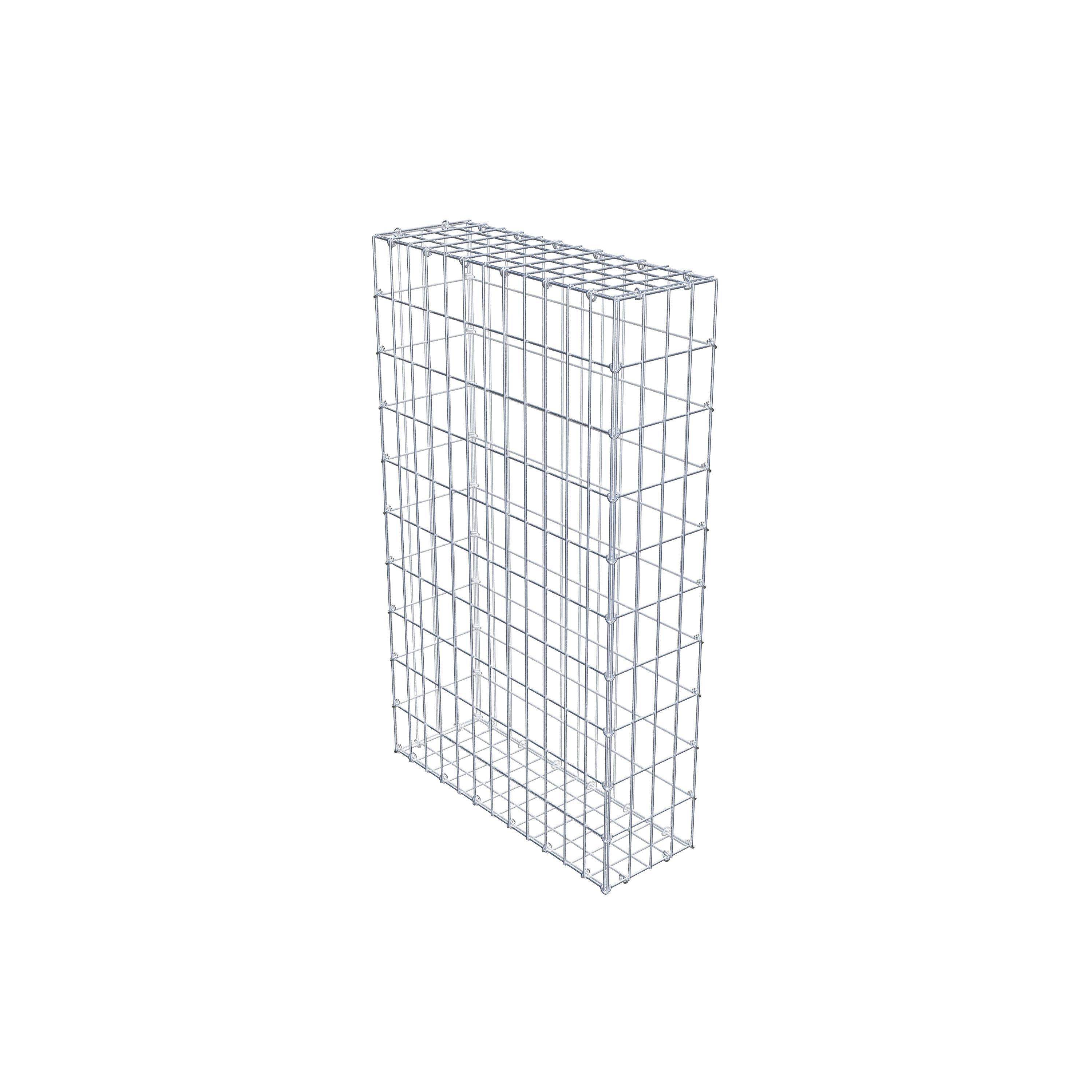 Gabion 100 cm x 60 cm x 20 cm (L x H x D), maskestørrelse 5 cm x 10 cm, C-ring