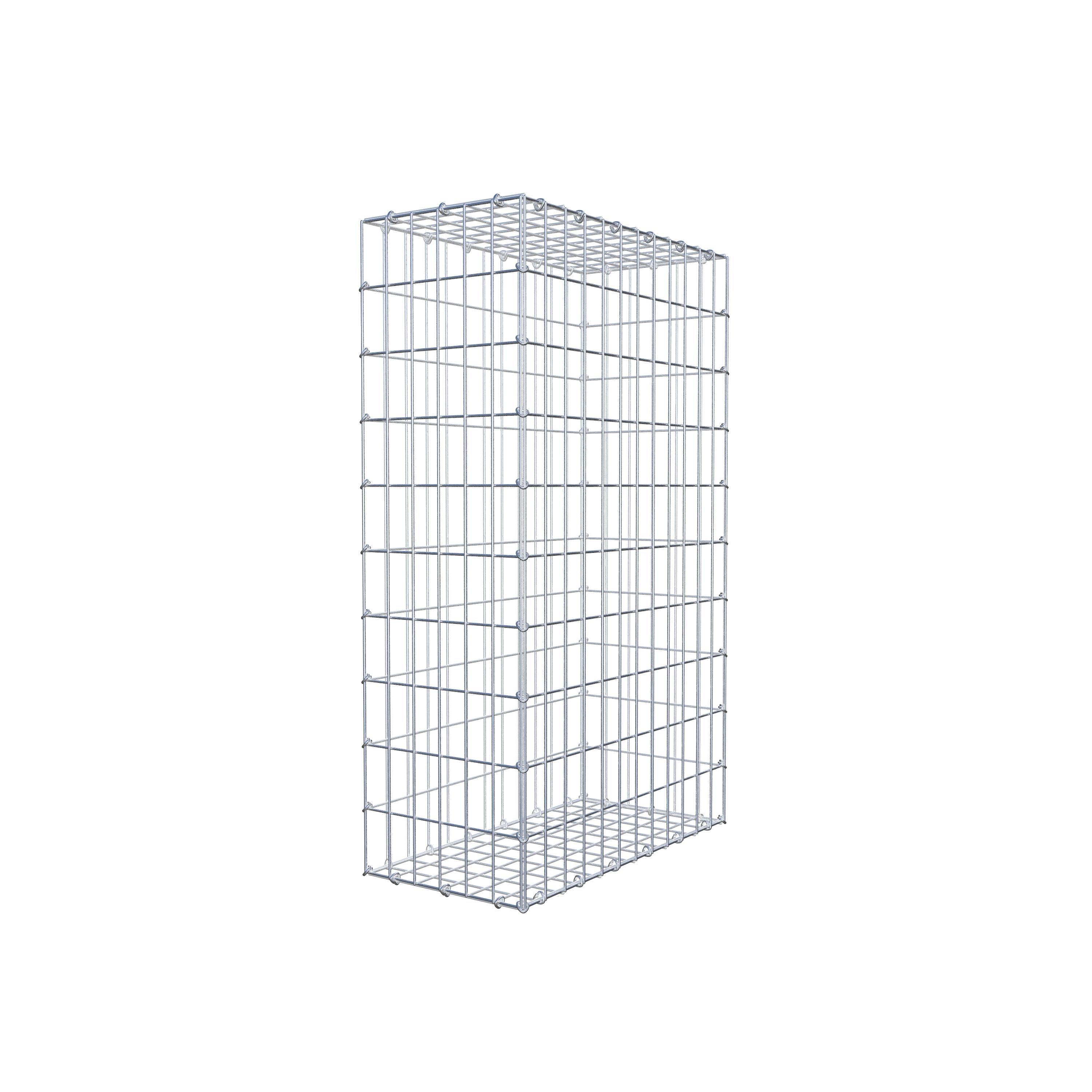 Gabion 100 cm x 60 cm x 30 cm (L x H x D), maskestørrelse 5 cm x 10 cm, C-ring
