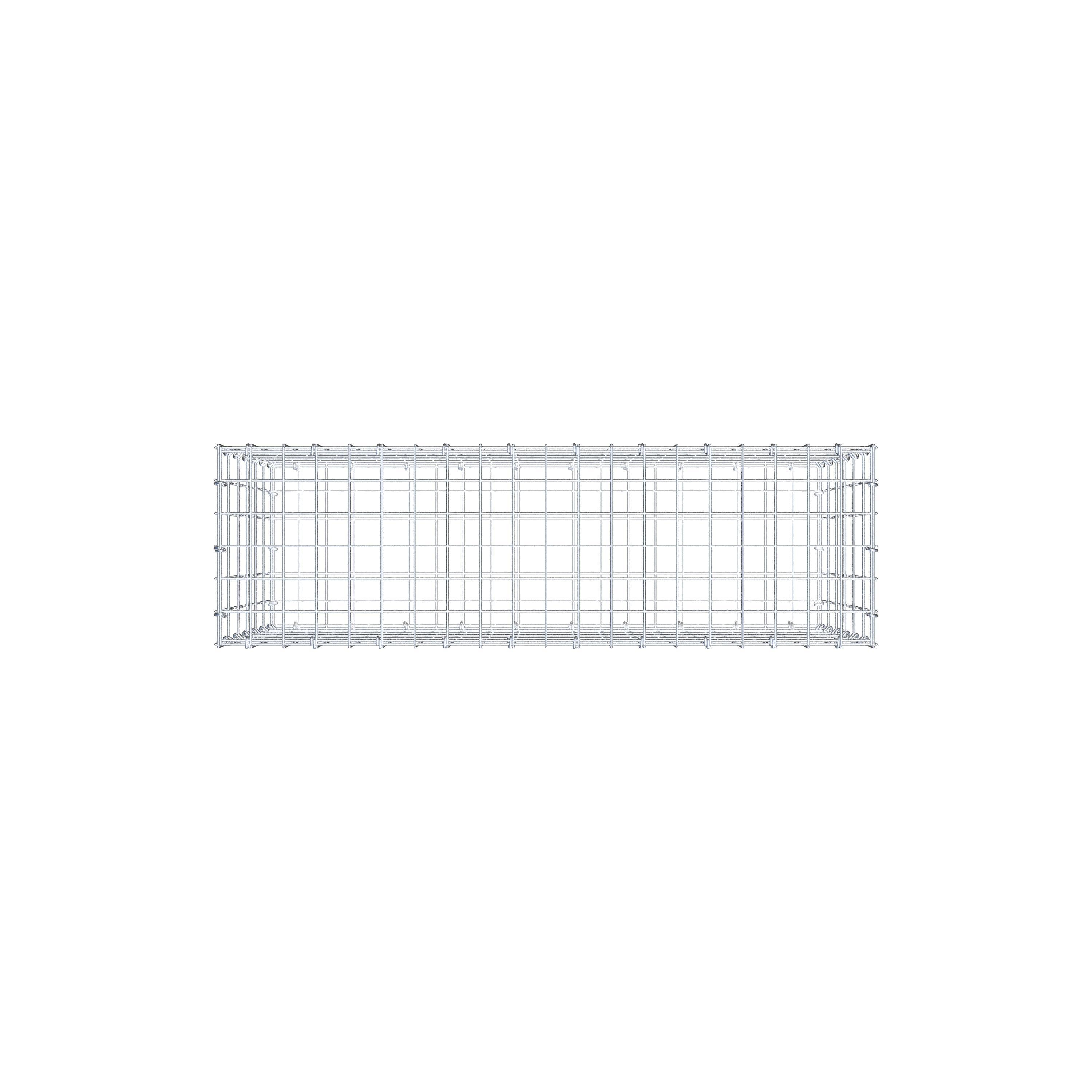 Gabion 100 cm x 60 cm x 30 cm (L x H x D), maskestørrelse 5 cm x 10 cm, C-ring