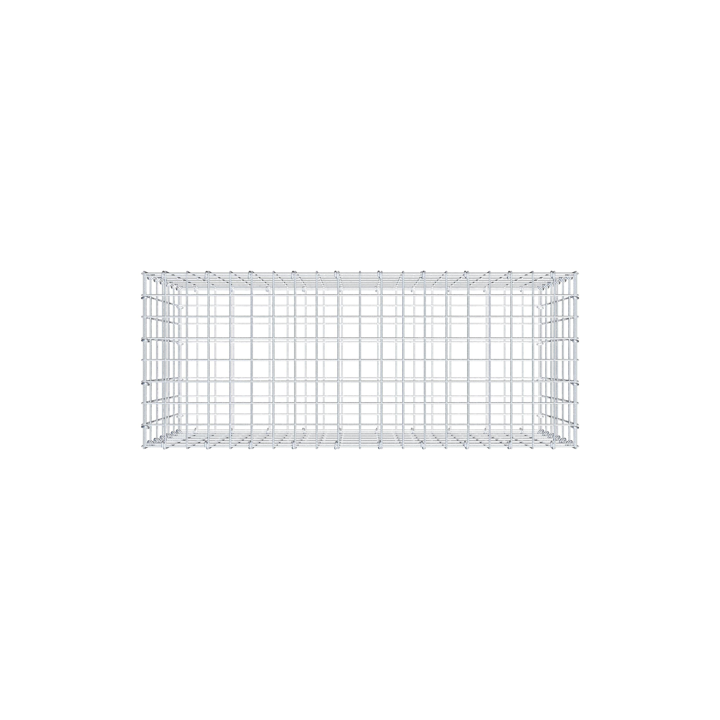 Gabion 100 cm x 60 cm x 40 cm (L x H x D), maskestørrelse 5 cm x 10 cm, C-ring