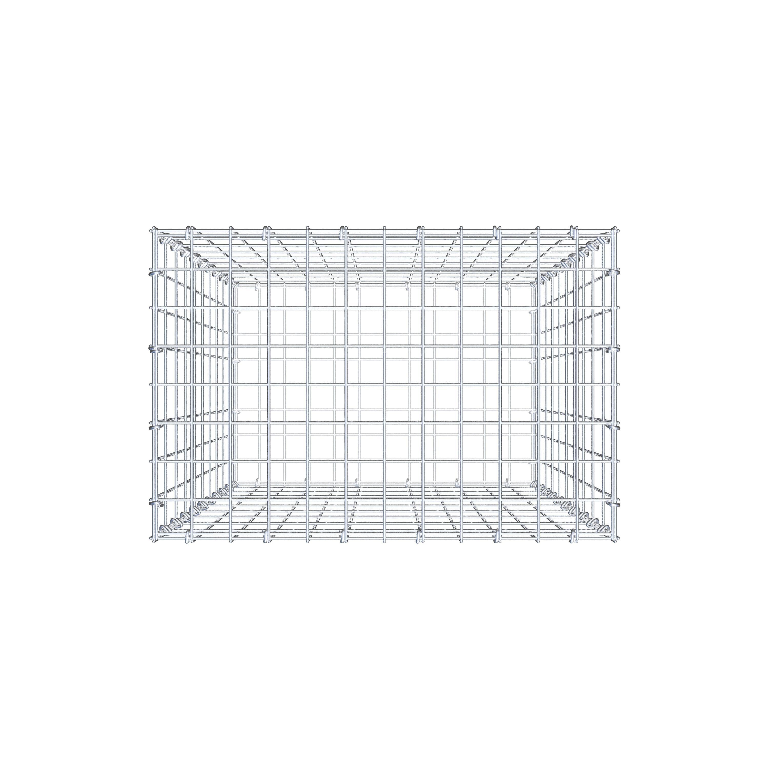 Gabion 100 cm x 60 cm x 40 cm (L x H x D), maskestørrelse 5 cm x 10 cm, C-ring