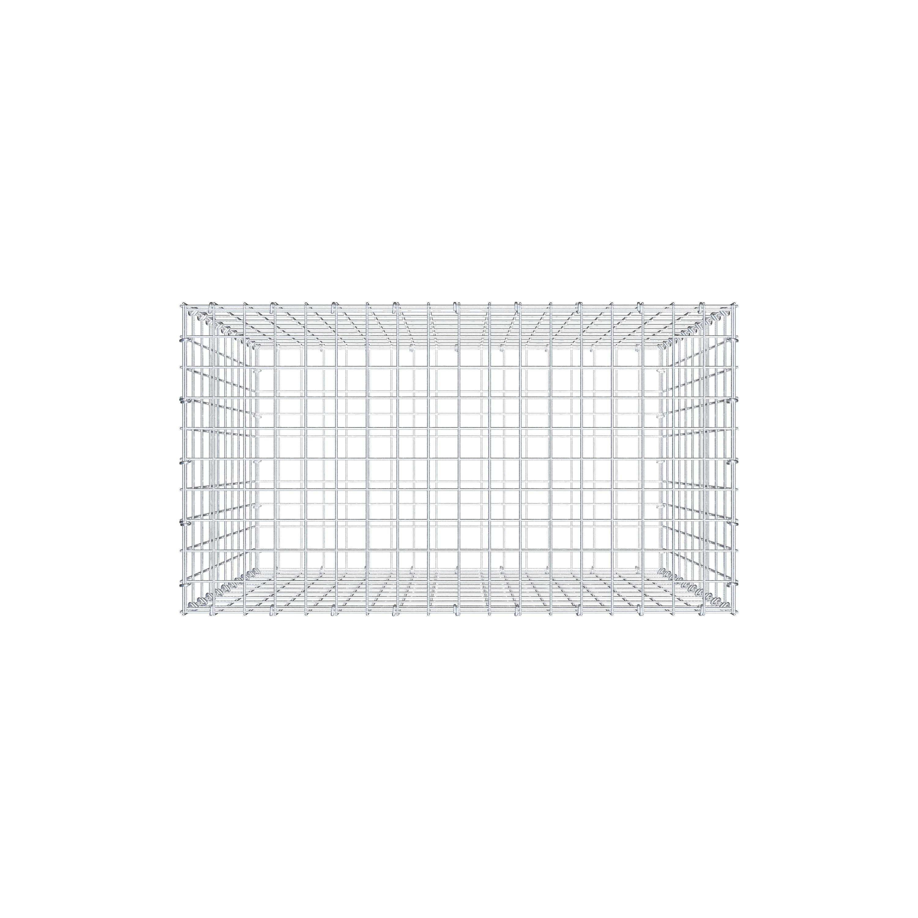 Gabion 100 cm x 90 cm x 50 cm (L x H x D), maskstorlek 5 cm x 10 cm, C-ring