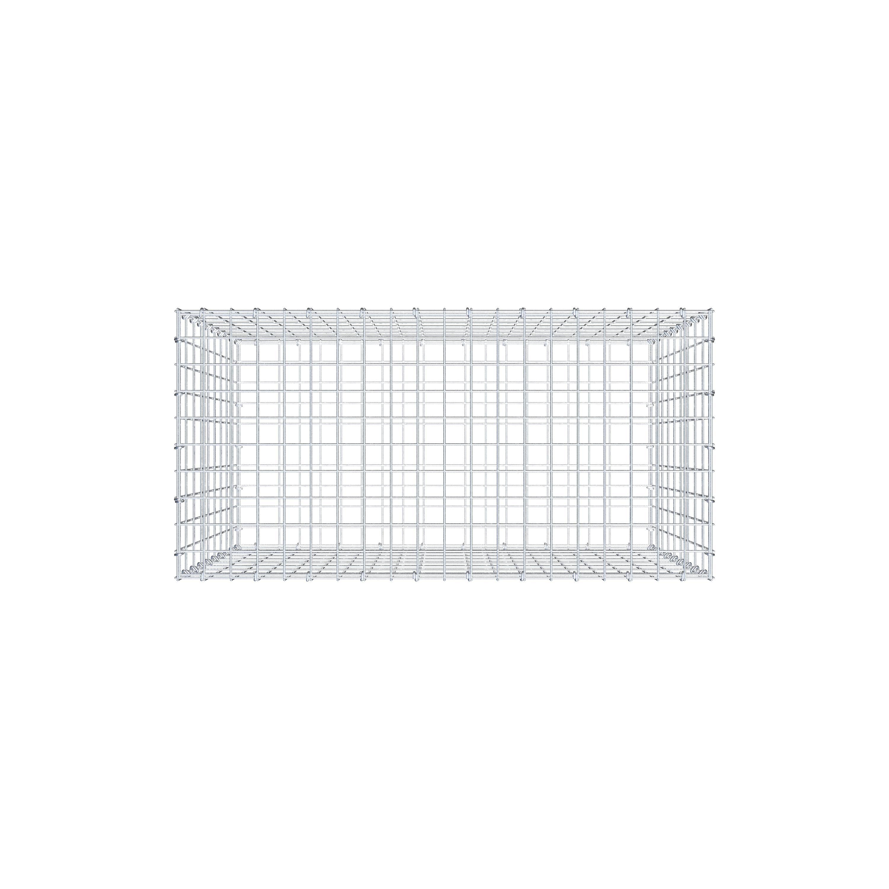Gabion 100 cm x 90 cm x 50 cm (L x H x D), maskstorlek 5 cm x 10 cm, C-ring