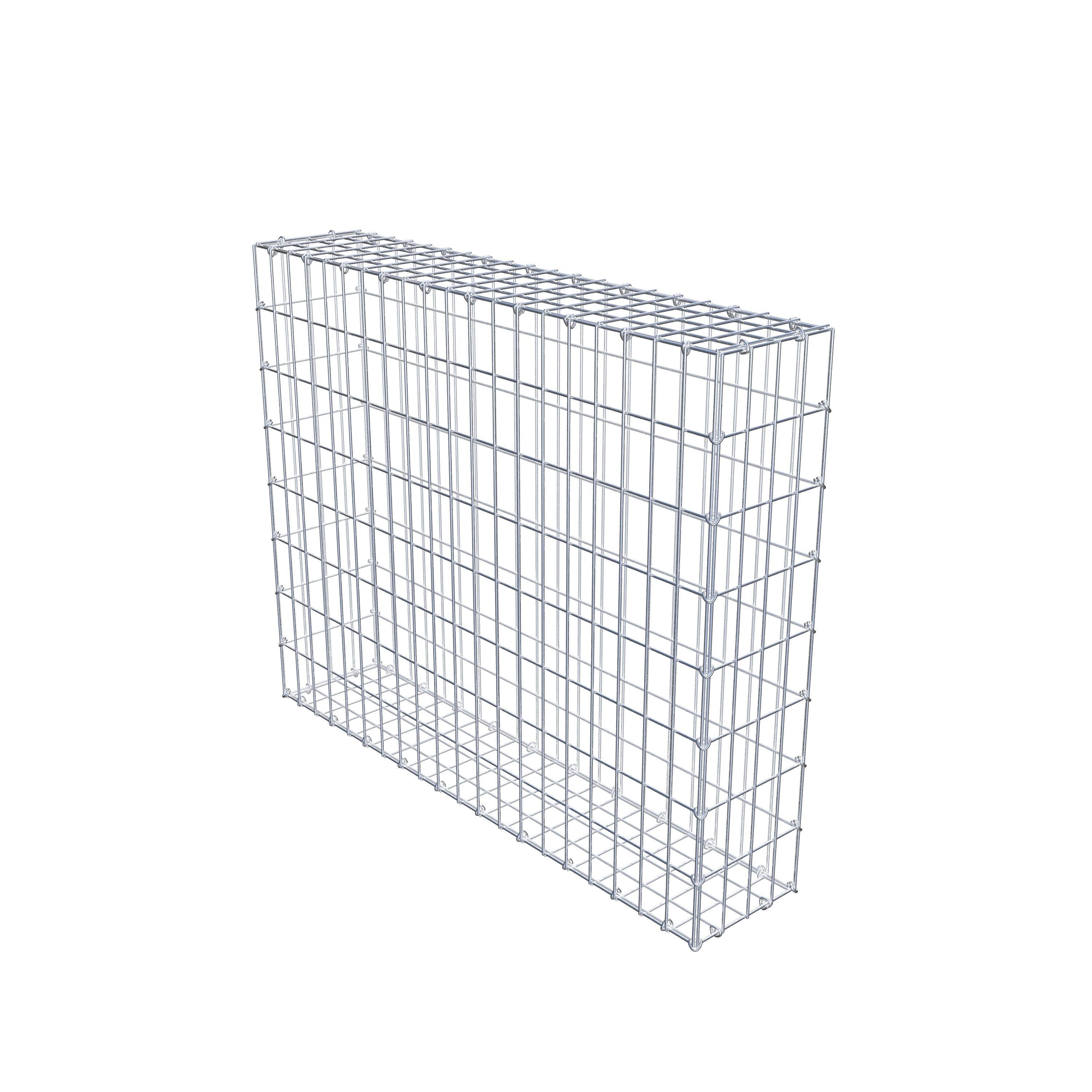 Gabion 100 cm x 80 cm x 20 cm (L x H x D), mesh size 5 cm x 10 cm, C-ring
