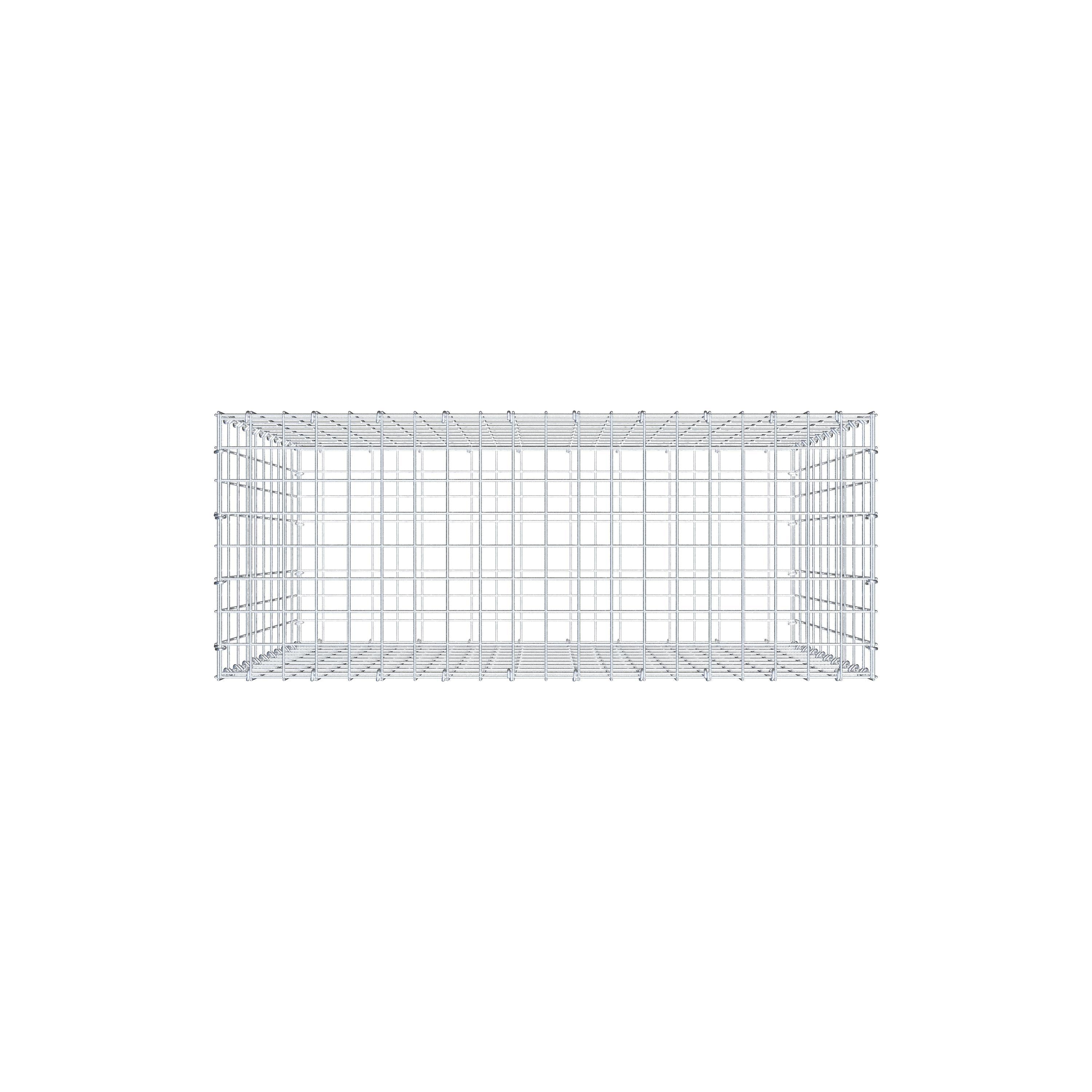 Schanskorf 100 cm x 100 cm x 40 cm (L x H x D), maaswijdte 5 cm x 10 cm, C-ring