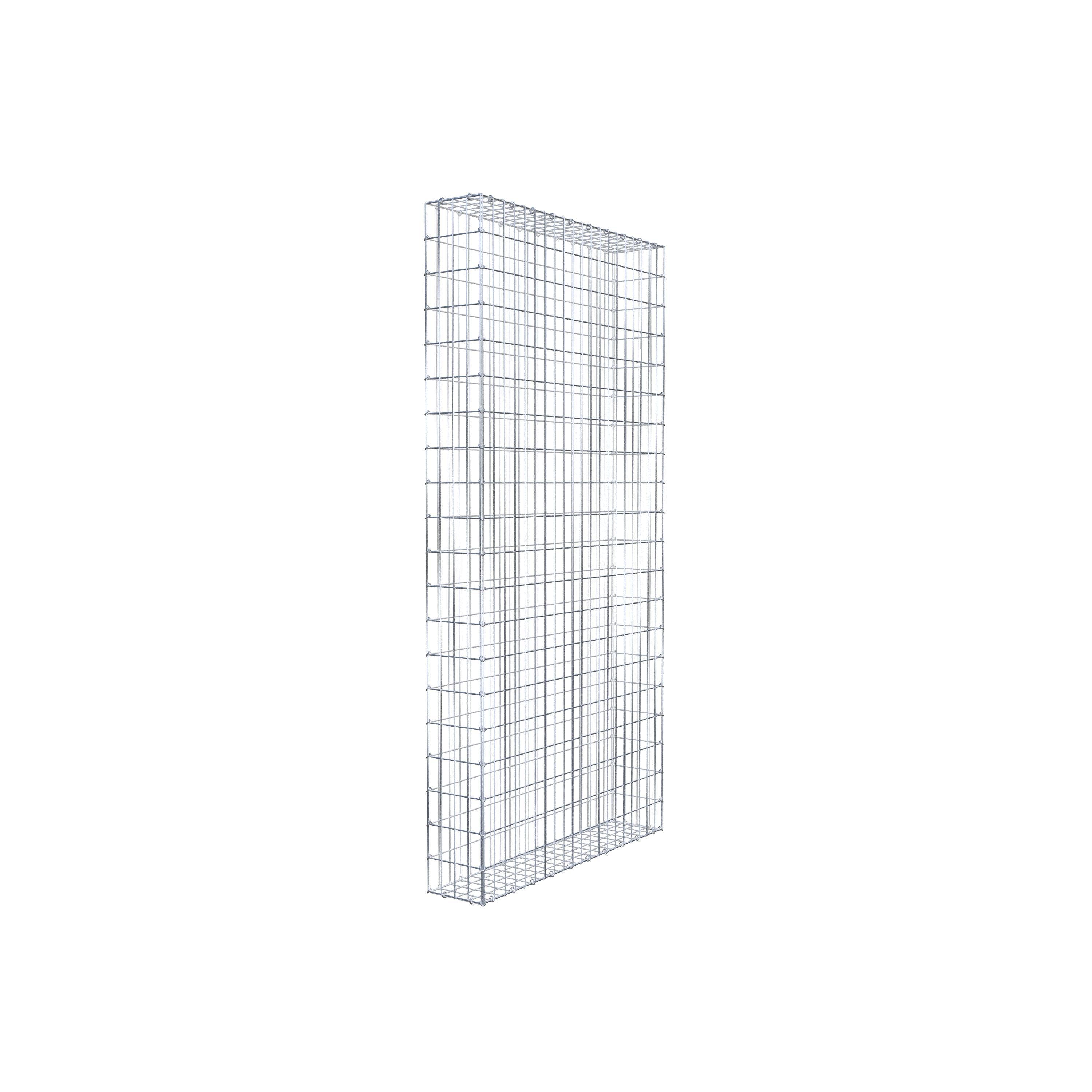 Gabion 200 cm x 100 cm x 20 cm (L x H x D), maskestørrelse 5 cm x 10 cm, C-ring
