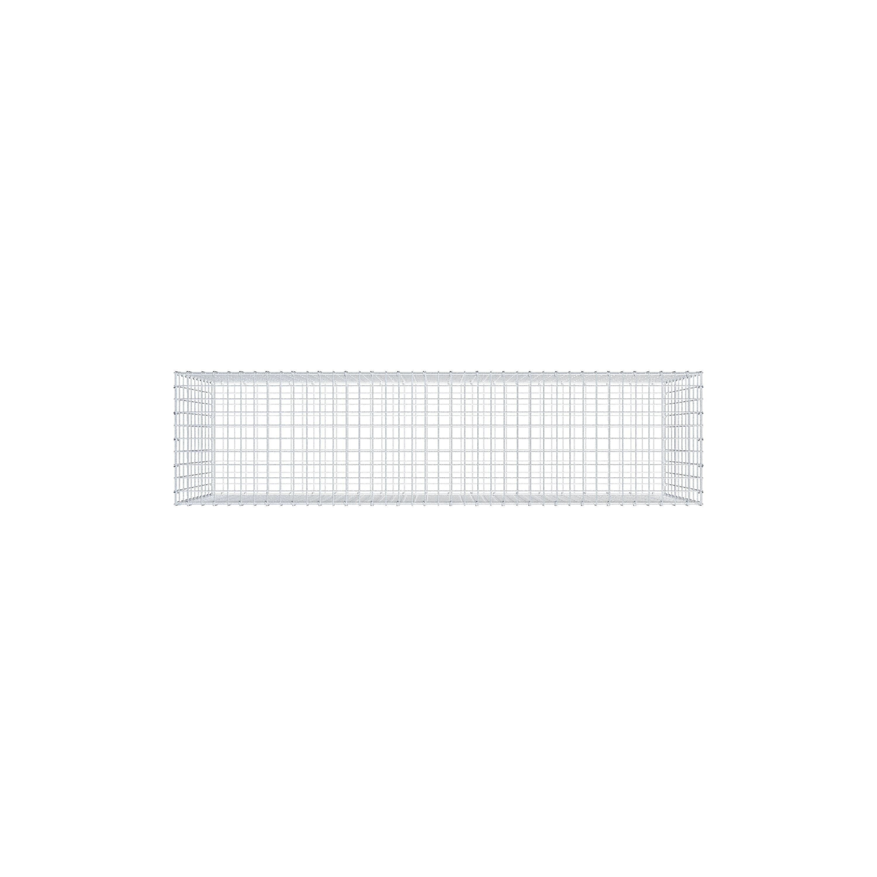 Gabion 200 cm x 100 cm x 50 cm (L x H x D), mesh size 5 cm x 10 cm, C-ring