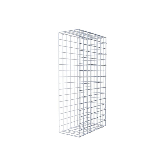 Monteret gabion type 2 80 cm x 40 cm x 20 cm (L x H x D), maskestørrelse 5 cm x 5 cm, C-ring