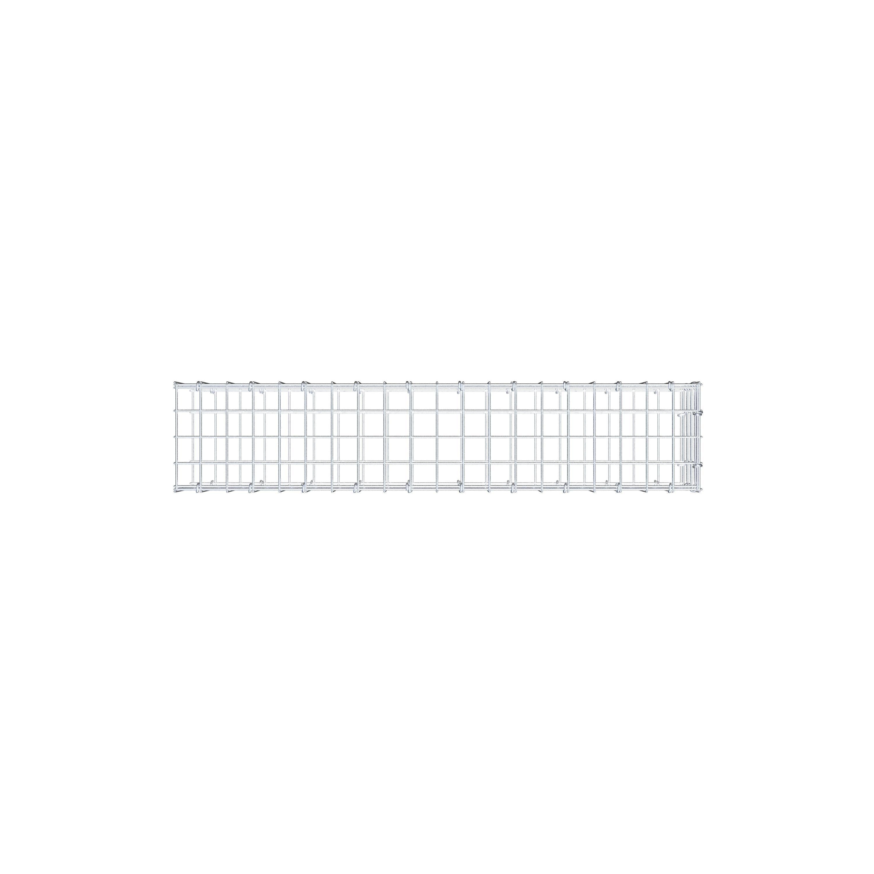Gabbione fissabile tipo 2 100 cm x 20 cm x 20 cm (L x H x P), maglia 5 cm x 5 cm, anello a C