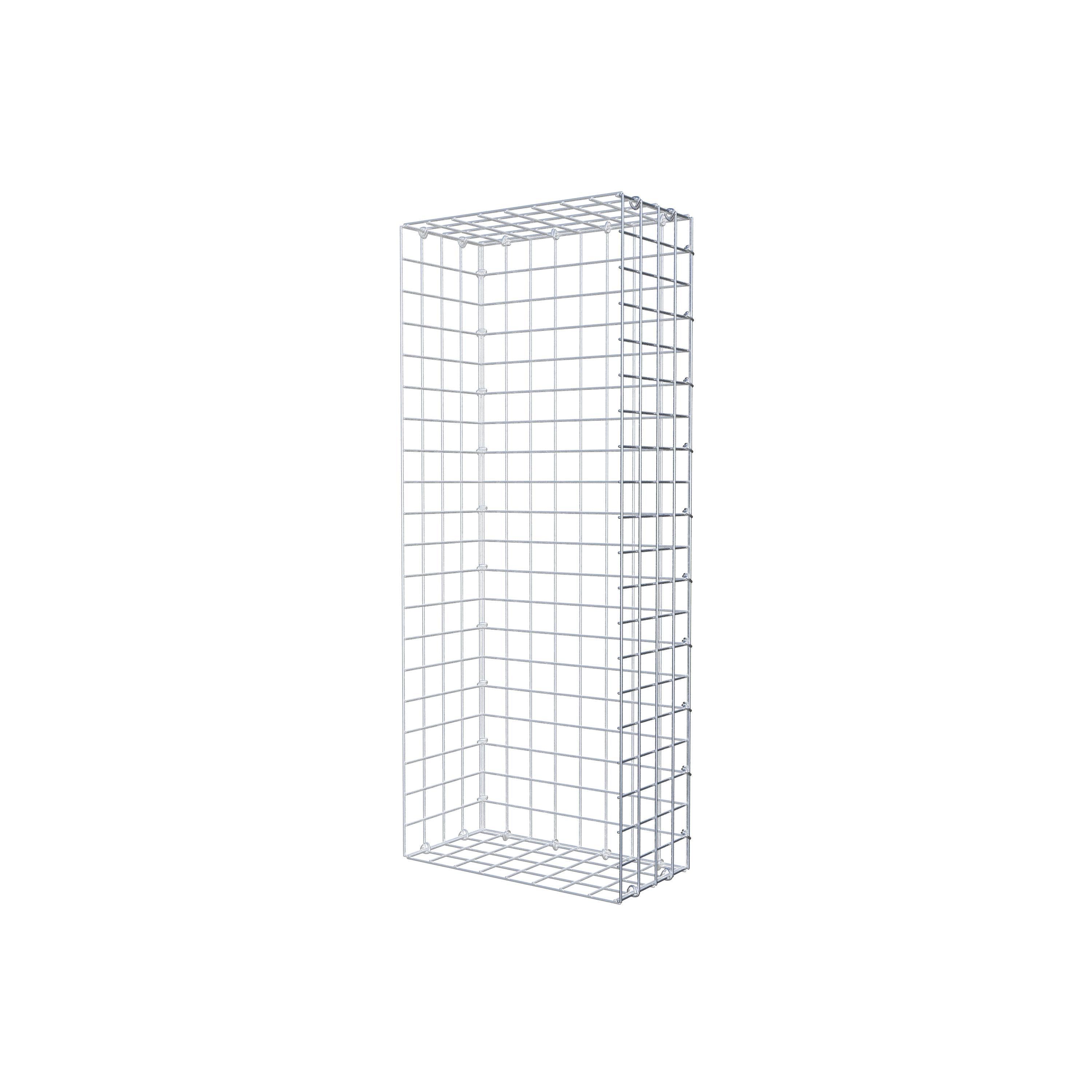 Type 2 oplegkorf 100 cm x 20 cm x 40 cm (L x H x D), maaswijdte 5 cm x 5 cm, C-ring